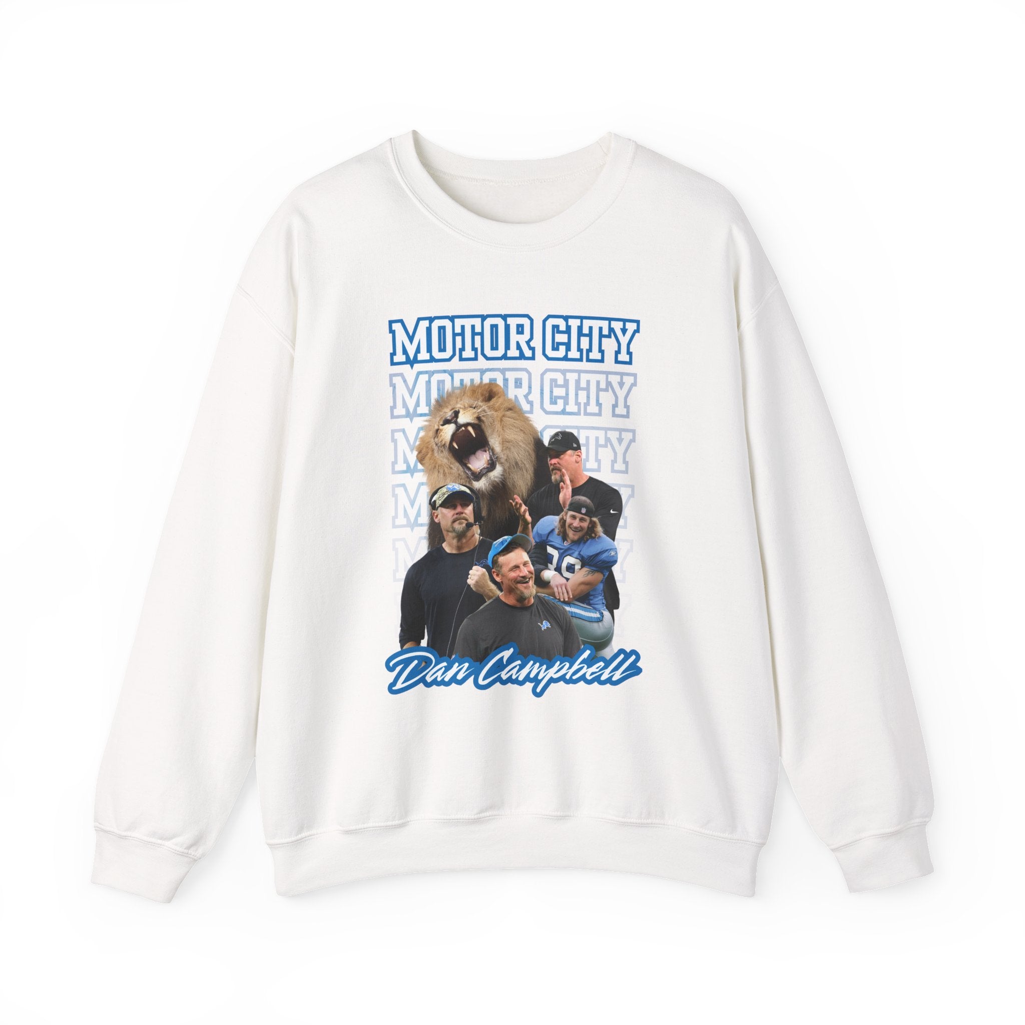 Detroit Football Coach Energy Crewneck Sweatshirt | Motor City Campbell Game Day Crewneck