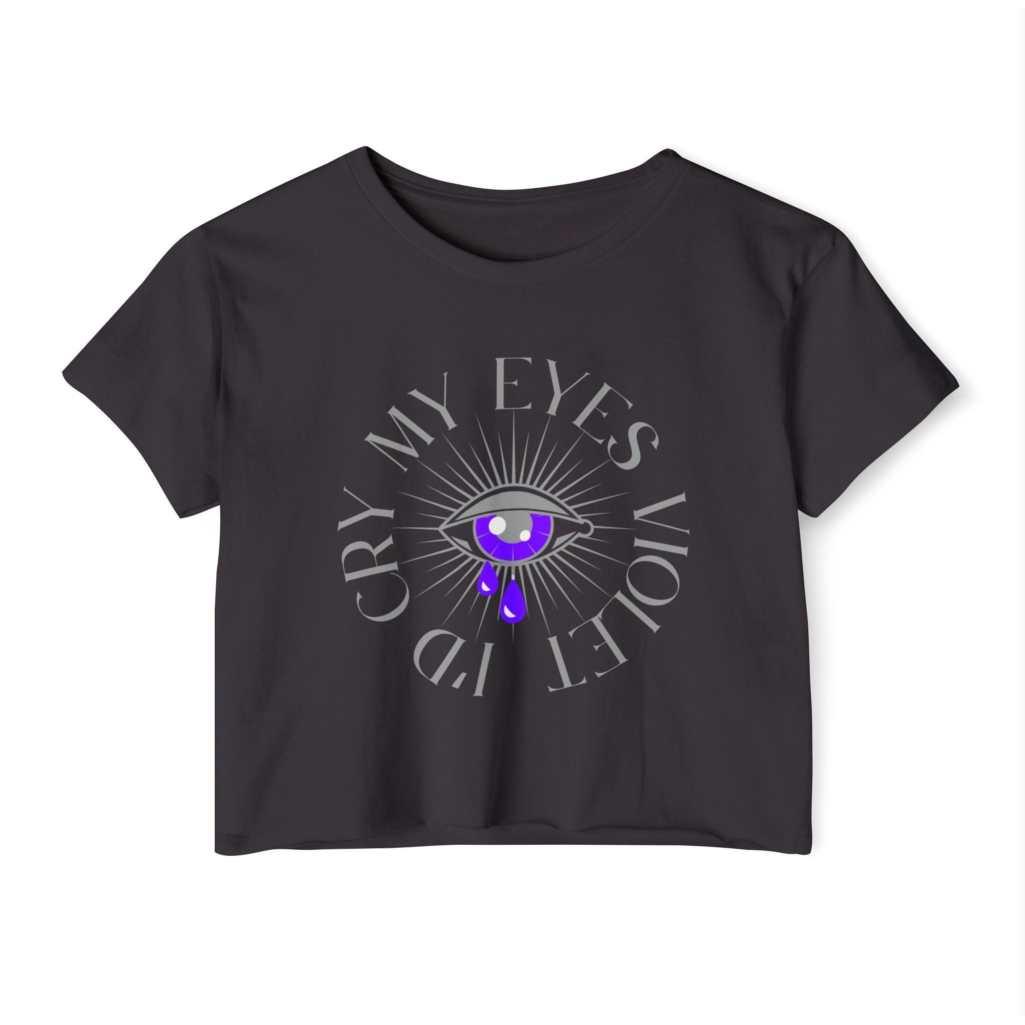 Crying Violet Tears Lyric Inspired Crop Top