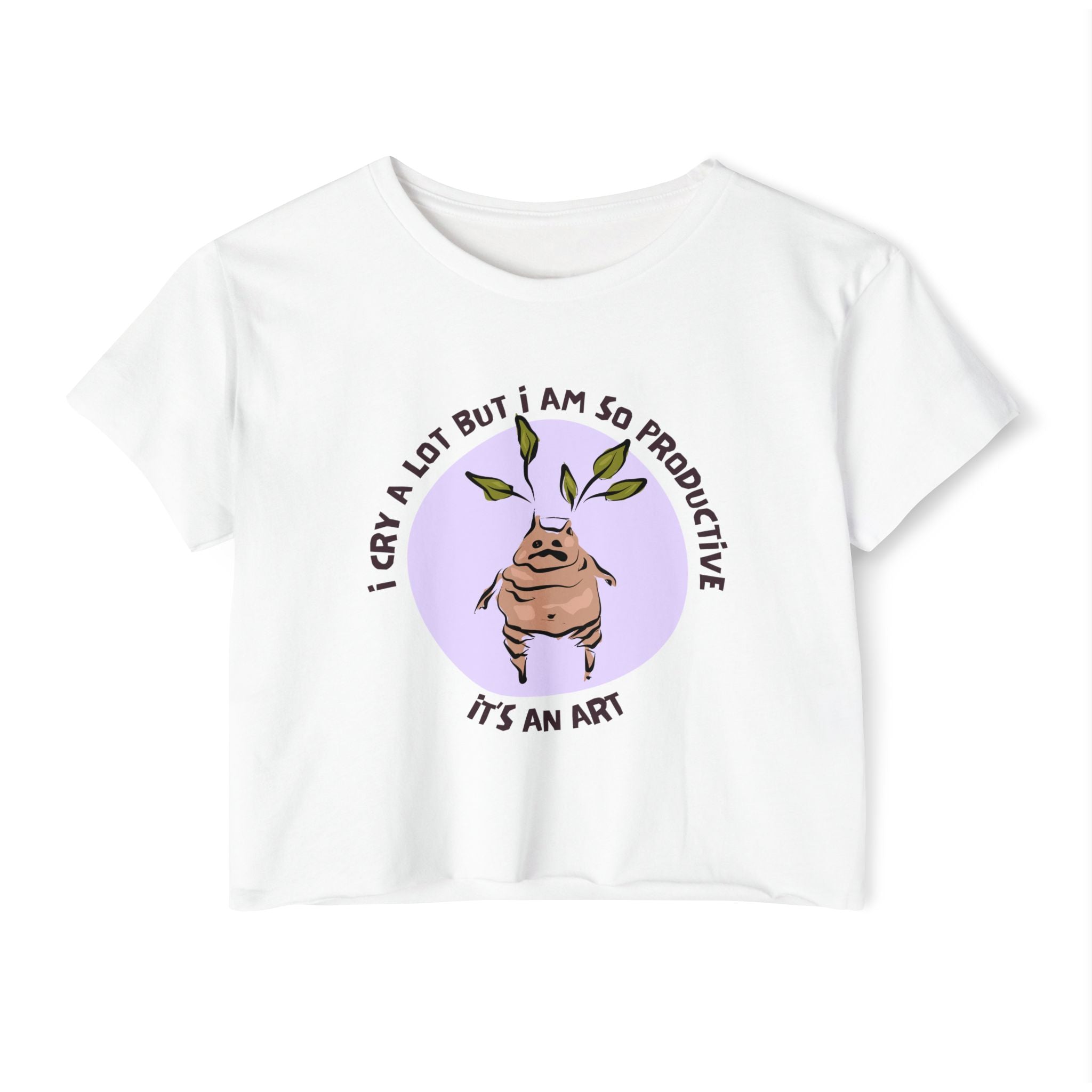 I Cry A Lot, But I Am So Productive Crop Top | Wizard-Inspired Apparel