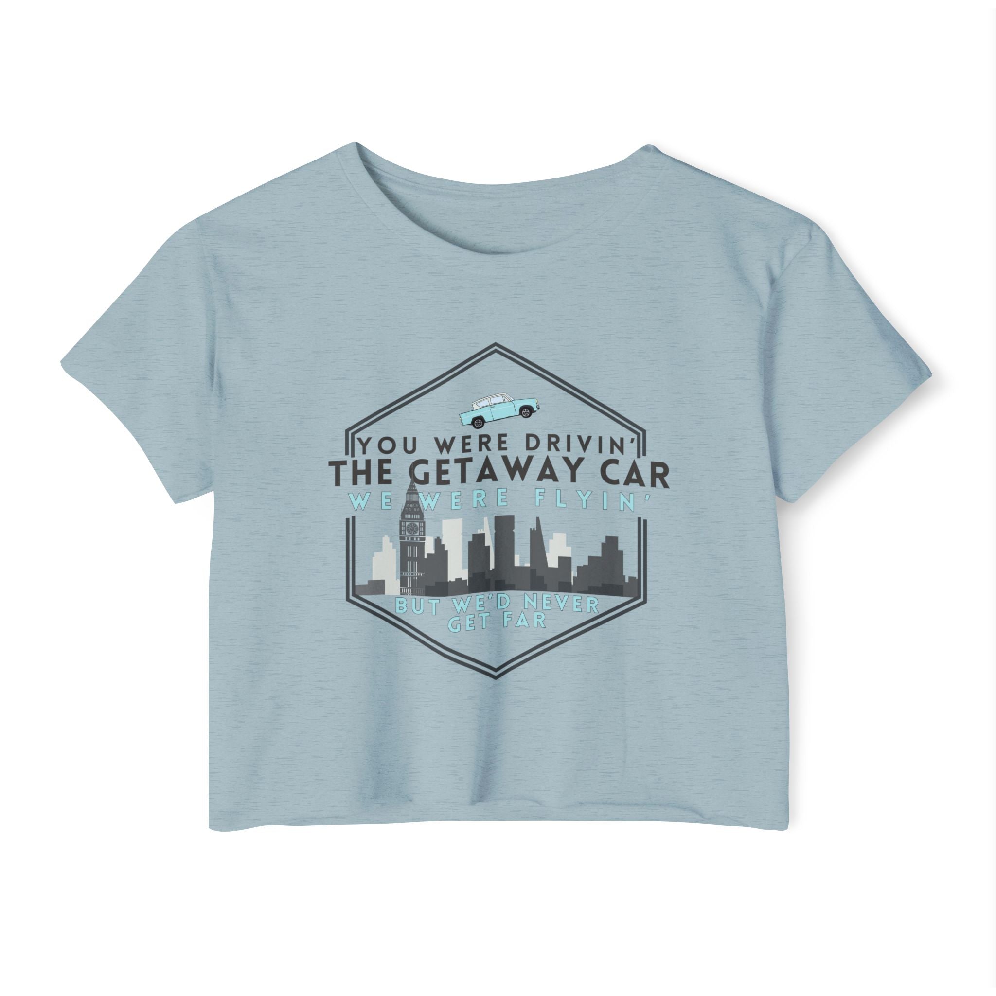 Getaway Magical Ford Anglia Car Crop Top