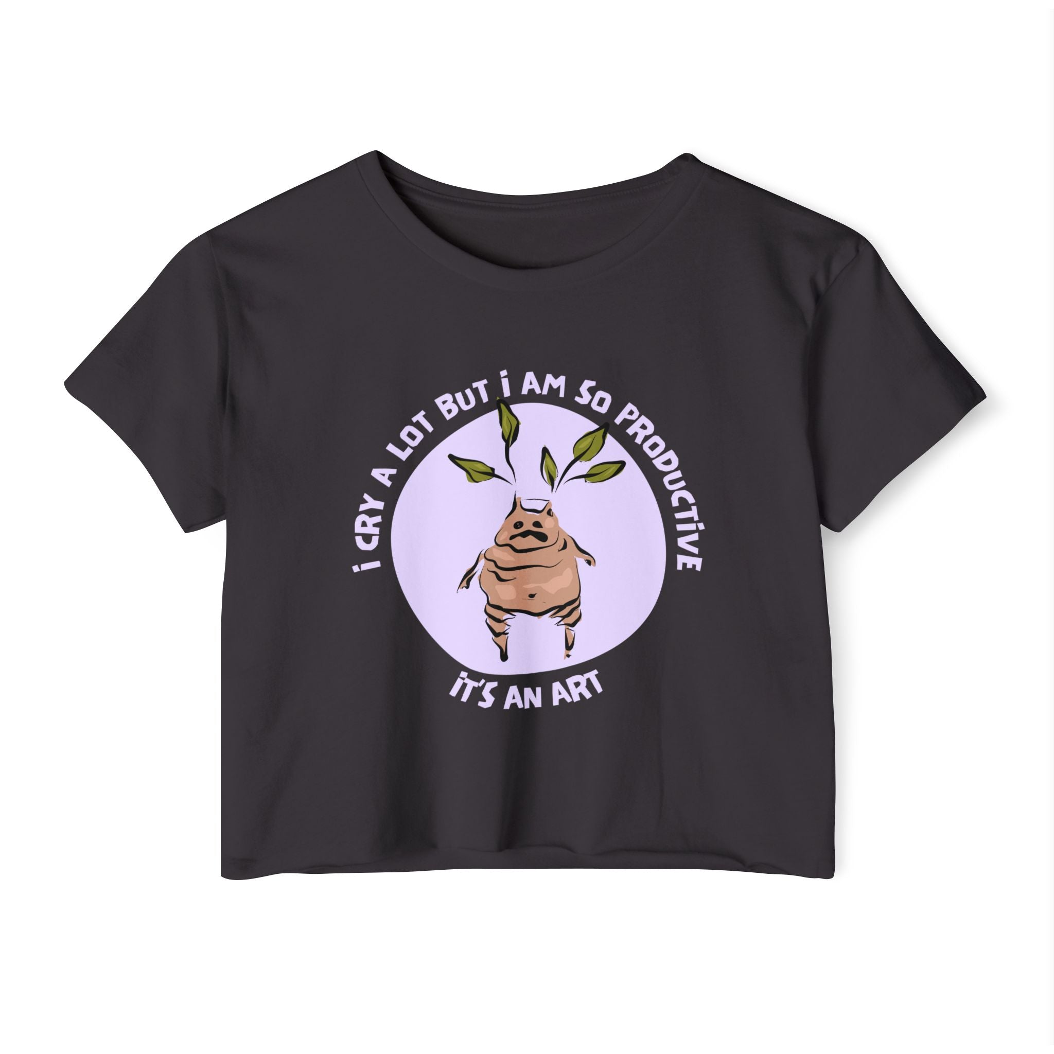 I Cry A Lot, But I Am So Productive Crop Top | Wizard-Inspired Apparel