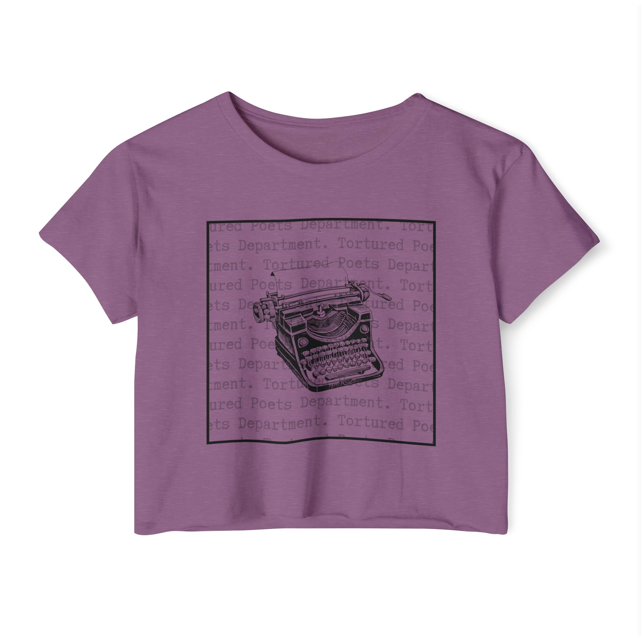 Typewriter Poetry Women's Crop Top | Empowered Feminine Fashion