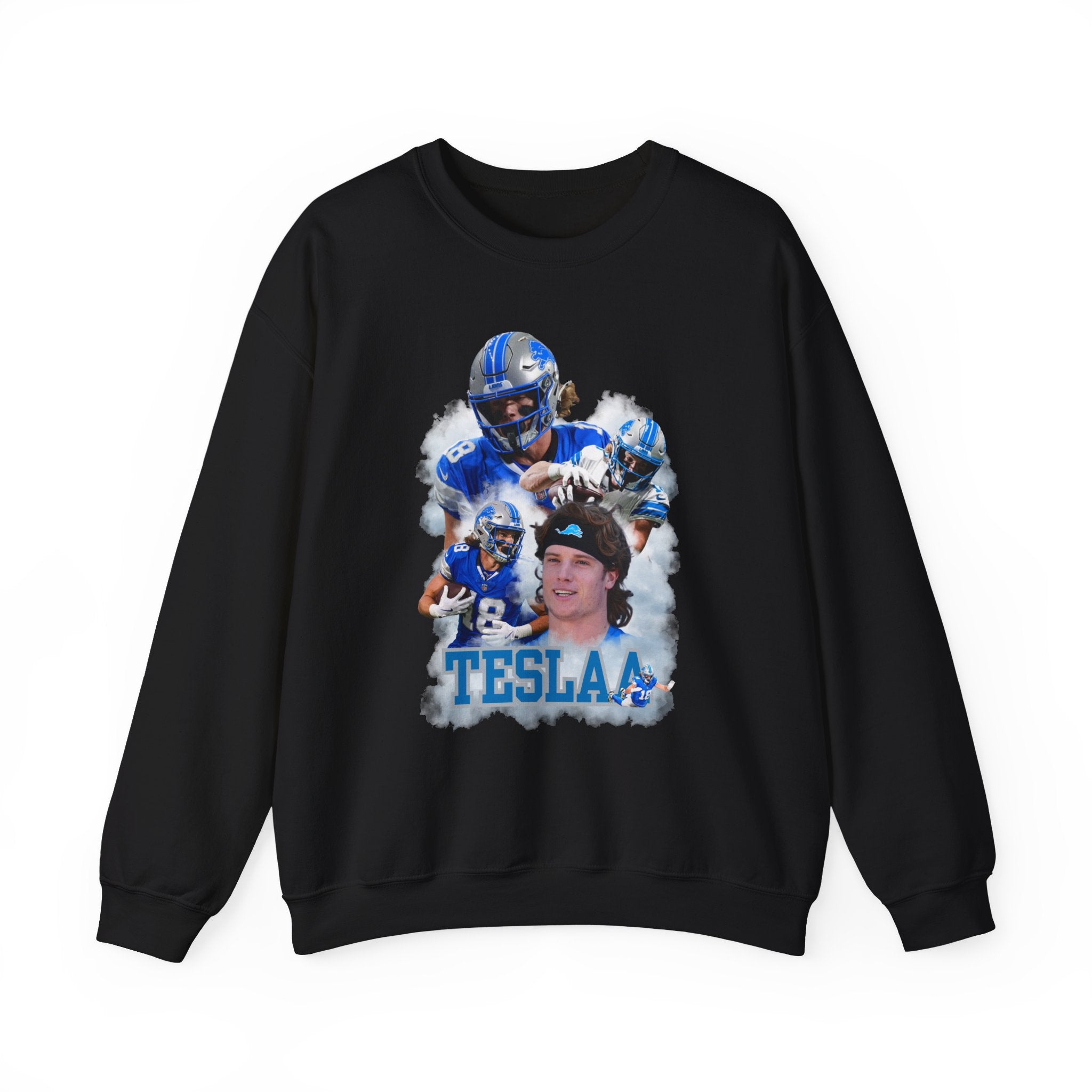 Detroit Football Game Day Receiver Sweatshirt | TeSlaa Crewneck for Fans