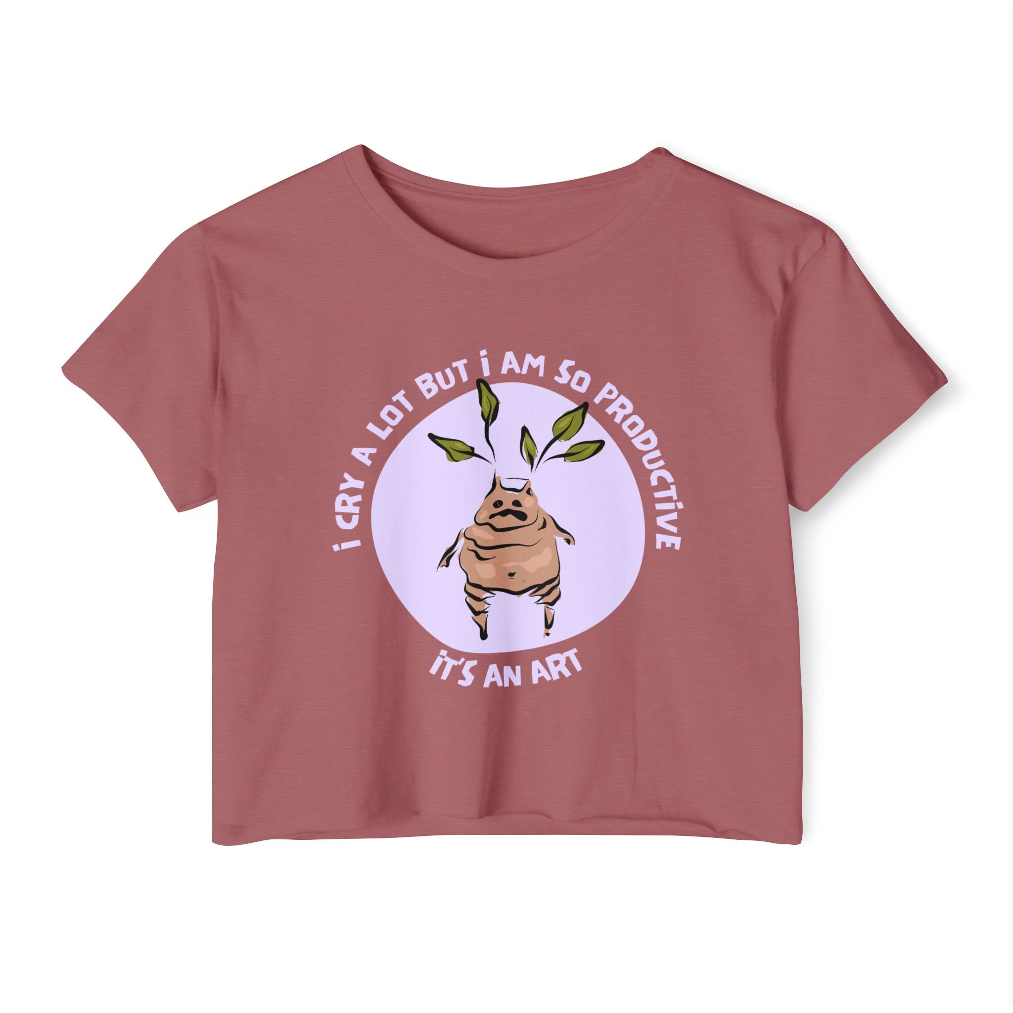 I Cry A Lot, But I Am So Productive Crop Top | Wizard-Inspired Apparel