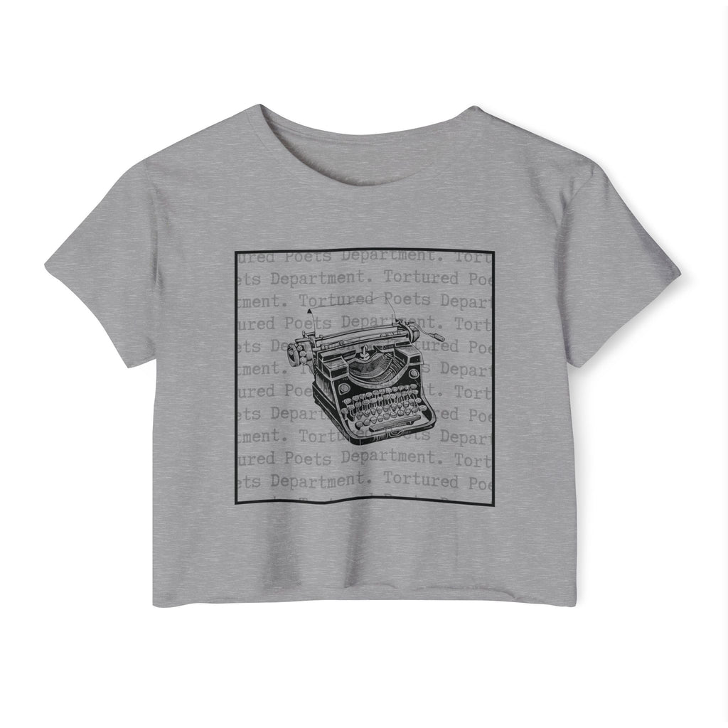 Typewriter Poetry Women's Crop Top | Empowered Feminine Fashion