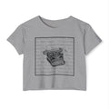 Typewriter Poetry Women's Crop Top | Empowered Feminine Fashion