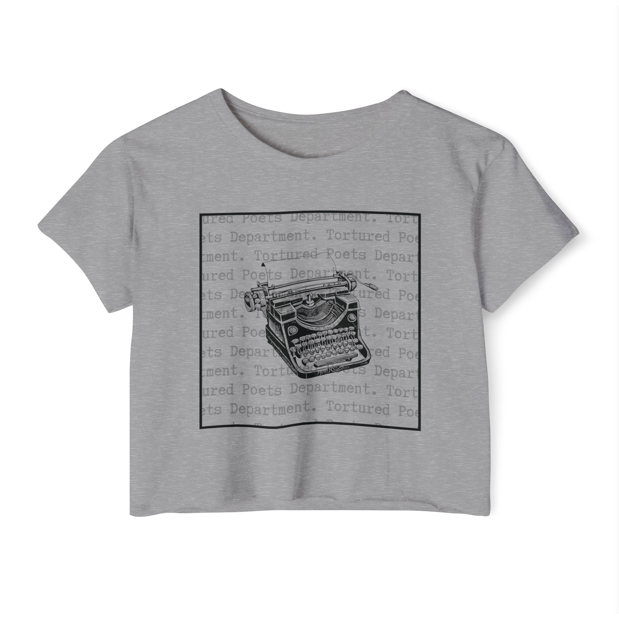 Typewriter Poetry Women's Crop Top | Empowered Feminine Fashion
