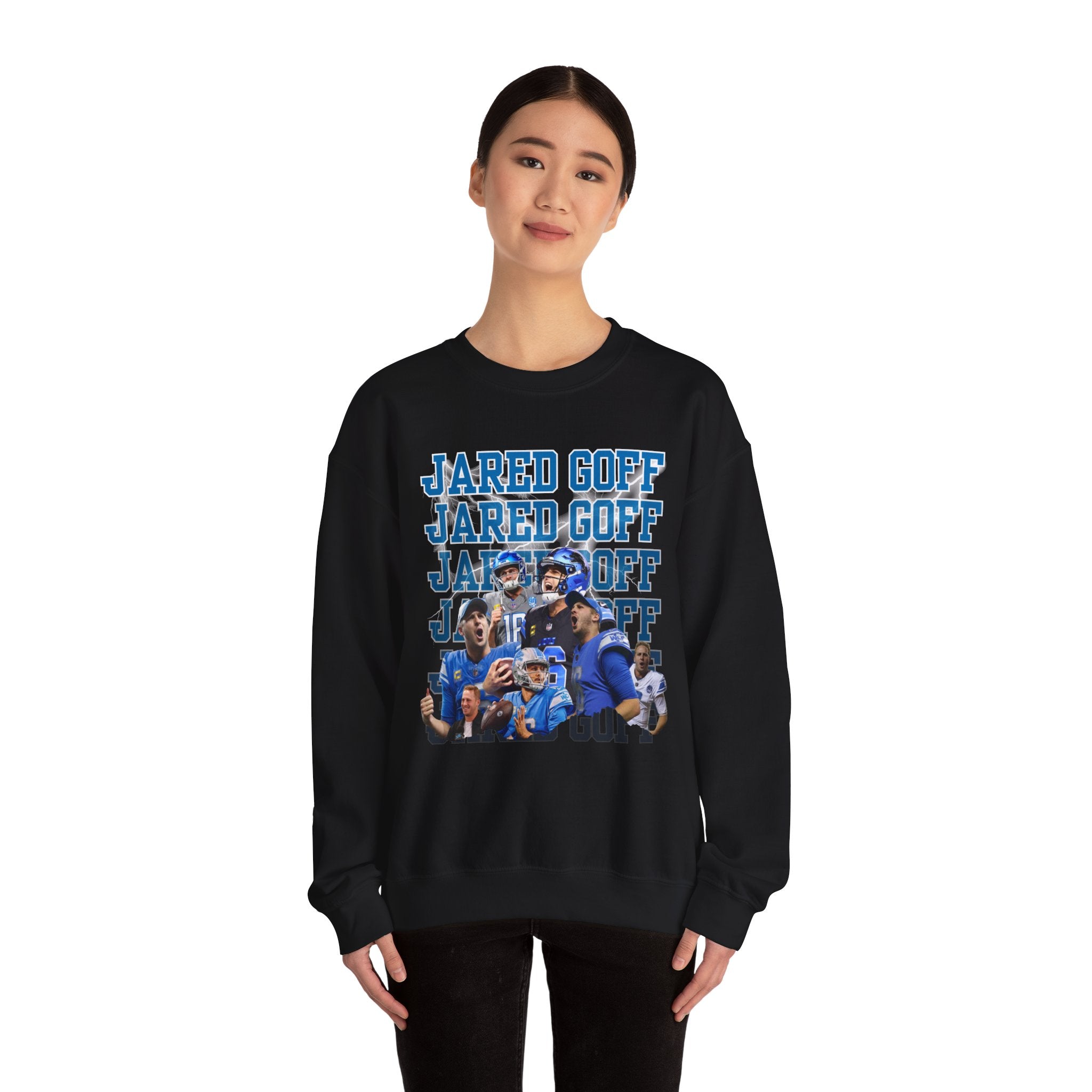 Detroit Football QB1 Chant Crewneck Sweatshirt | Game Day Shirt for Fans