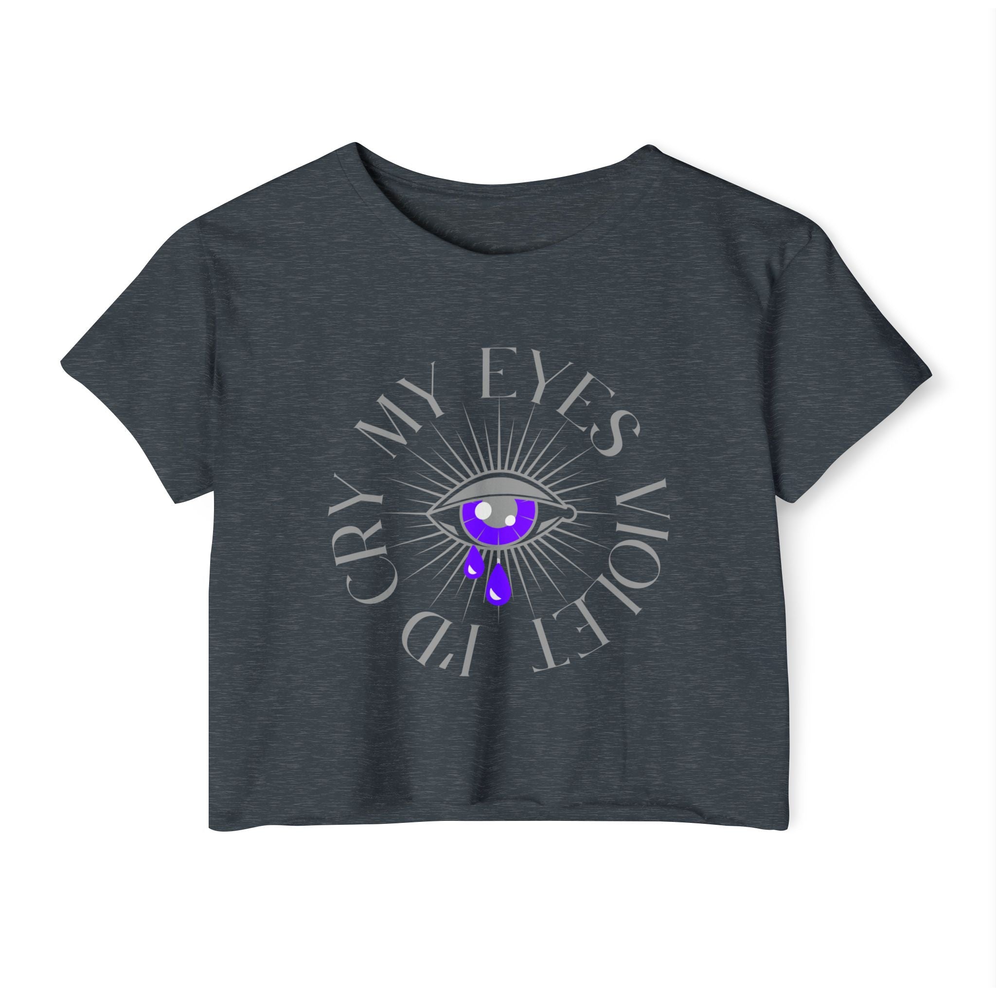 Crying Violet Tears Lyric Inspired Crop Top