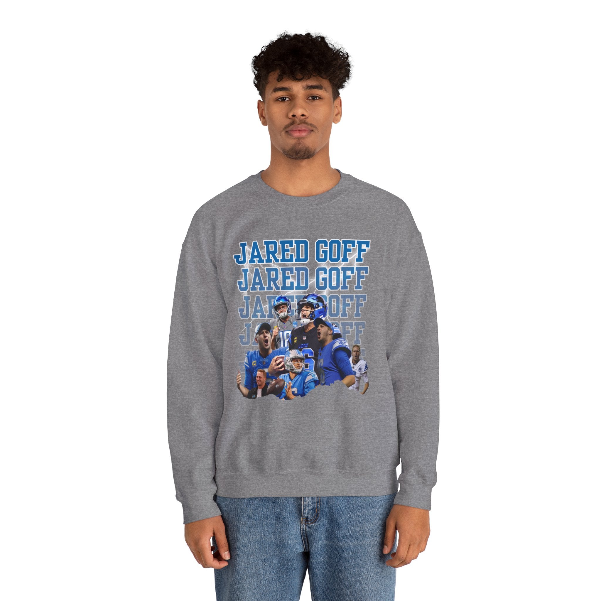 Detroit Football QB1 Chant Crewneck Sweatshirt | Game Day Shirt for Fans