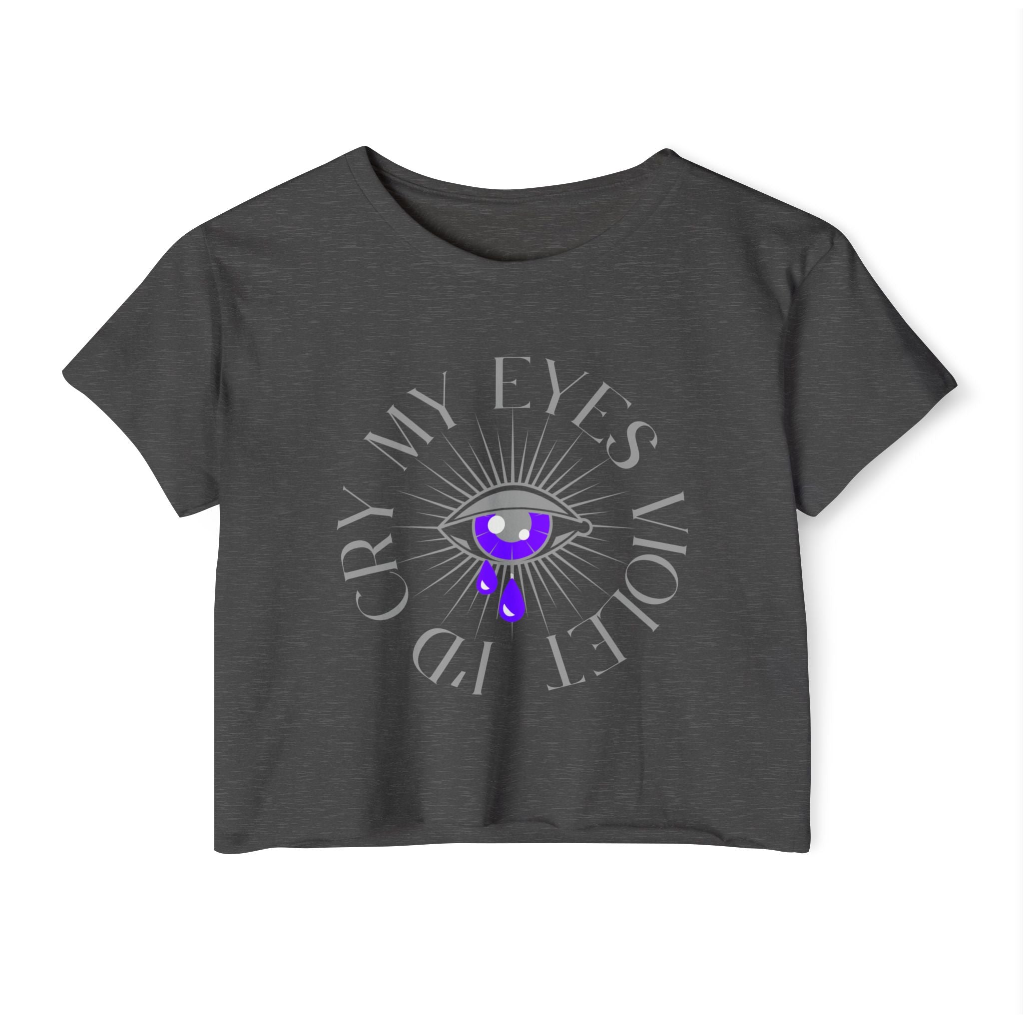 Crying Violet Tears Lyric Inspired Crop Top