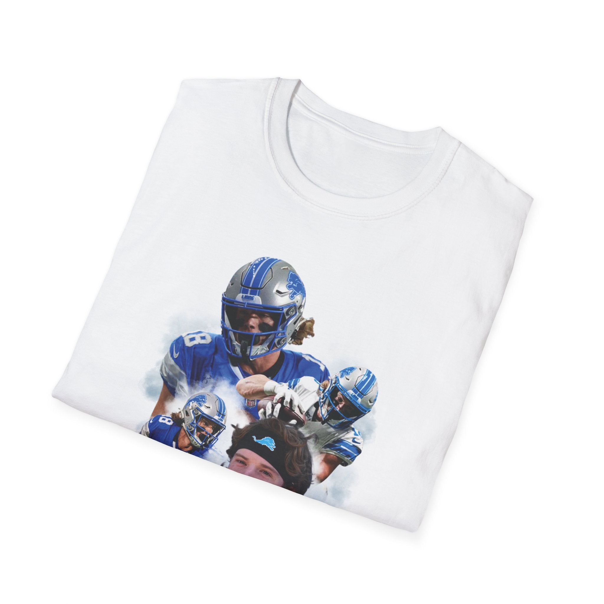 Detroit Football Game Day Receiver T-Shirt | TeSlaa Shirt for Fans