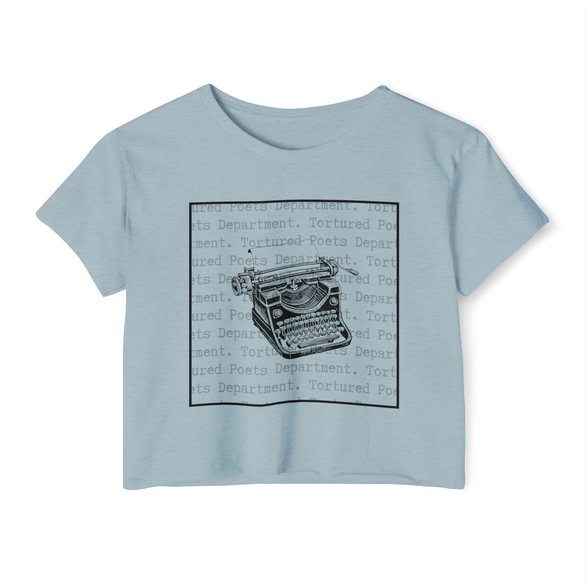 Typewriter Poetry Women's Crop Top | Empowered Feminine Fashion