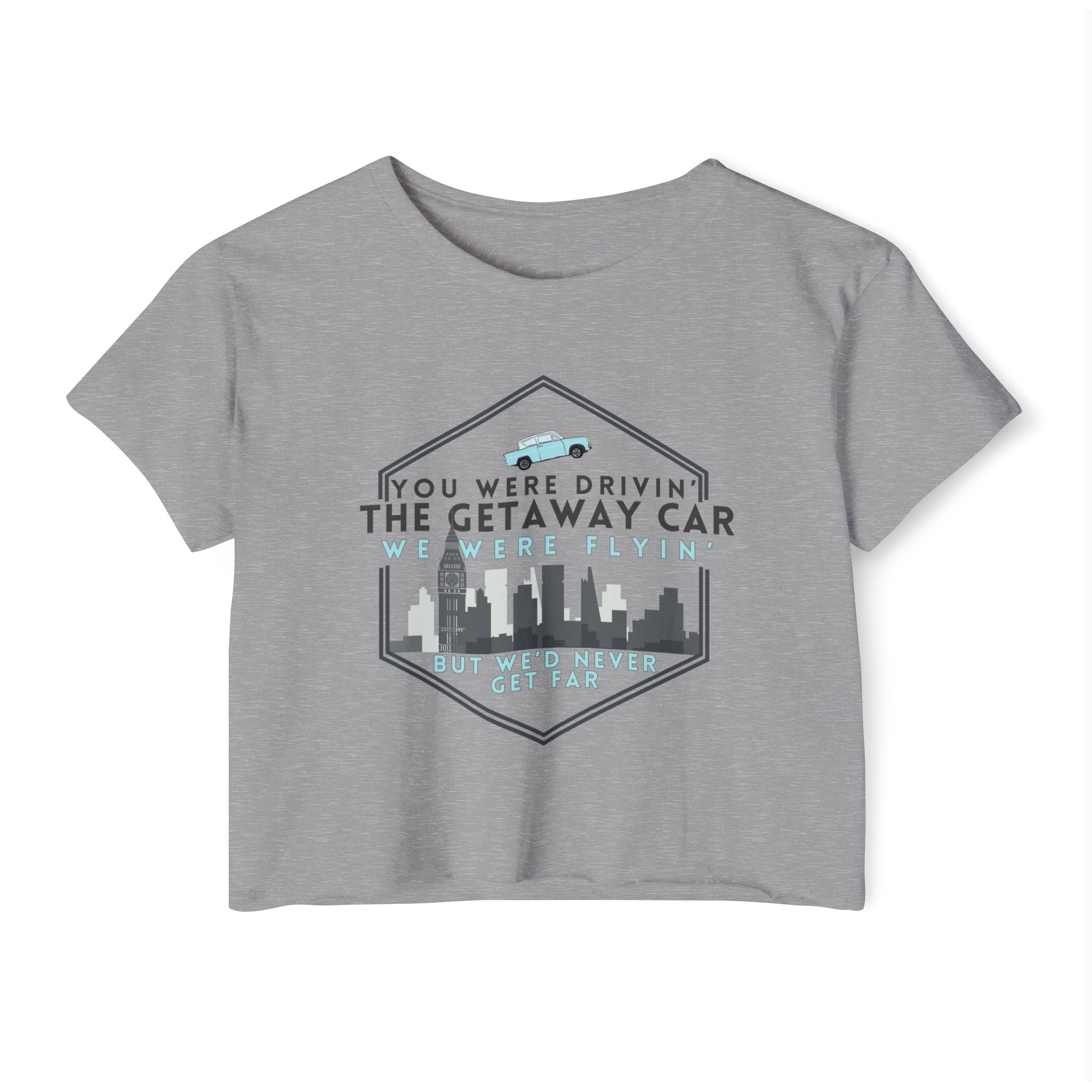 Getaway Magical Ford Anglia Car Crop Top