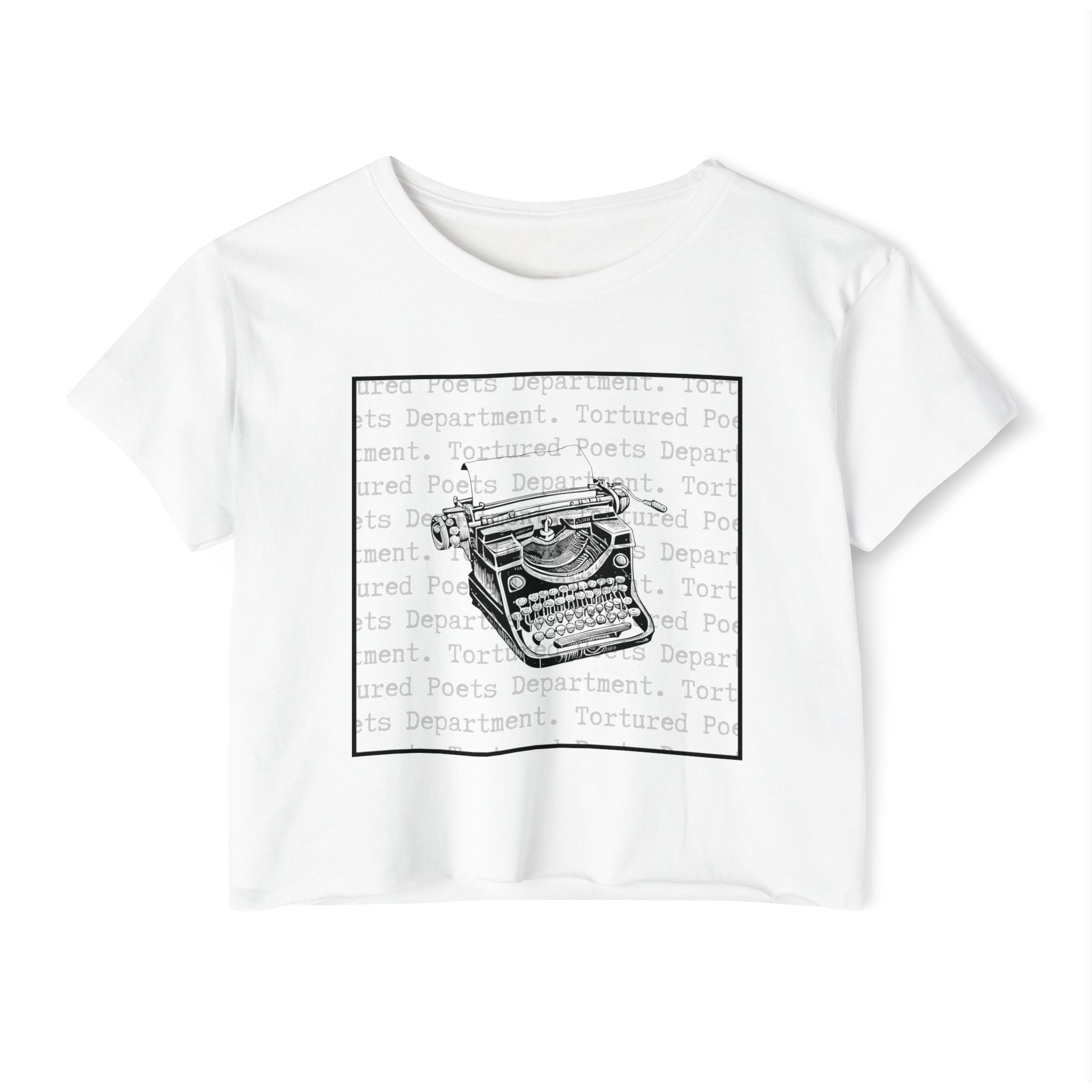 Typewriter Poetry Women's Crop Top | Empowered Feminine Fashion