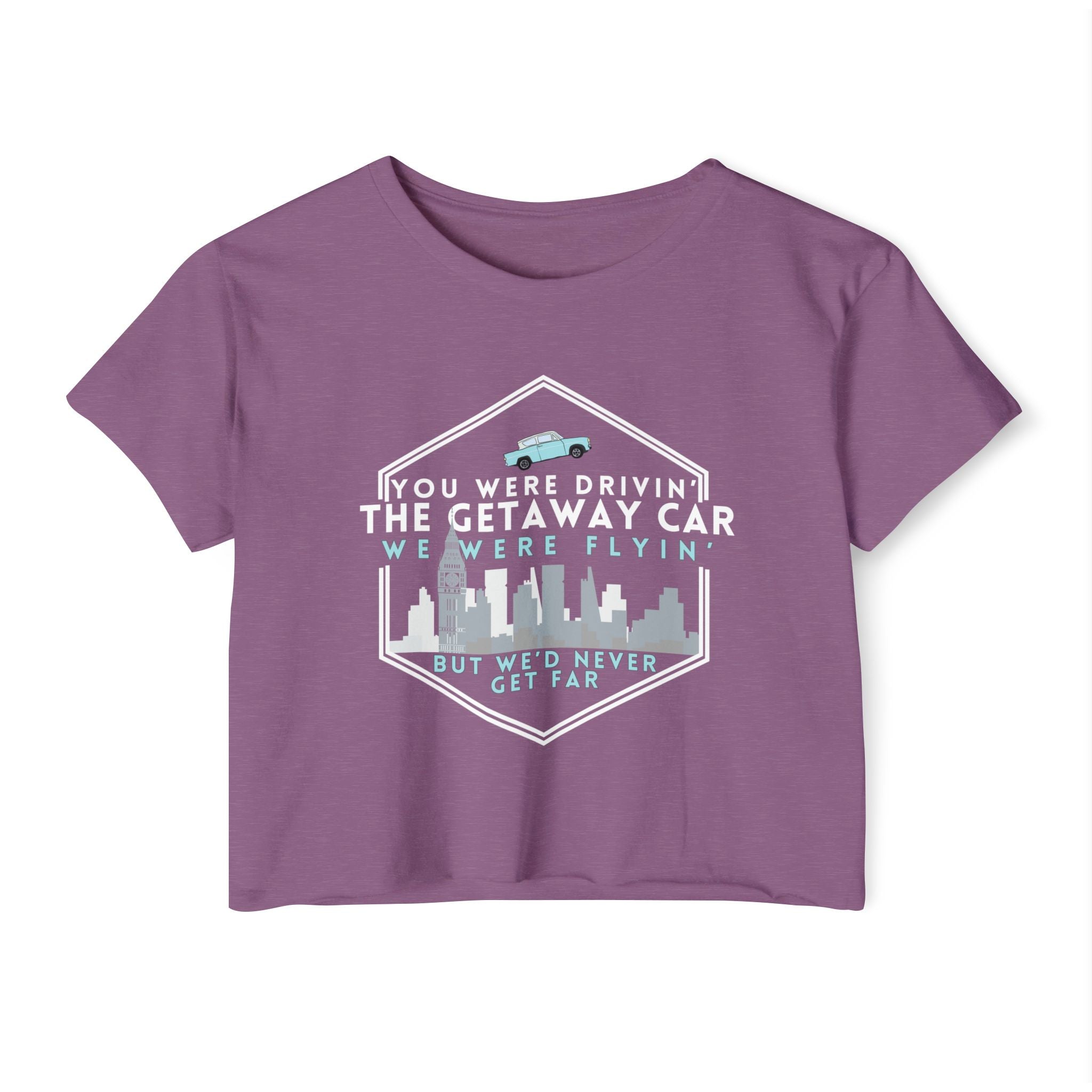 Getaway Magical Ford Anglia Car Crop Top