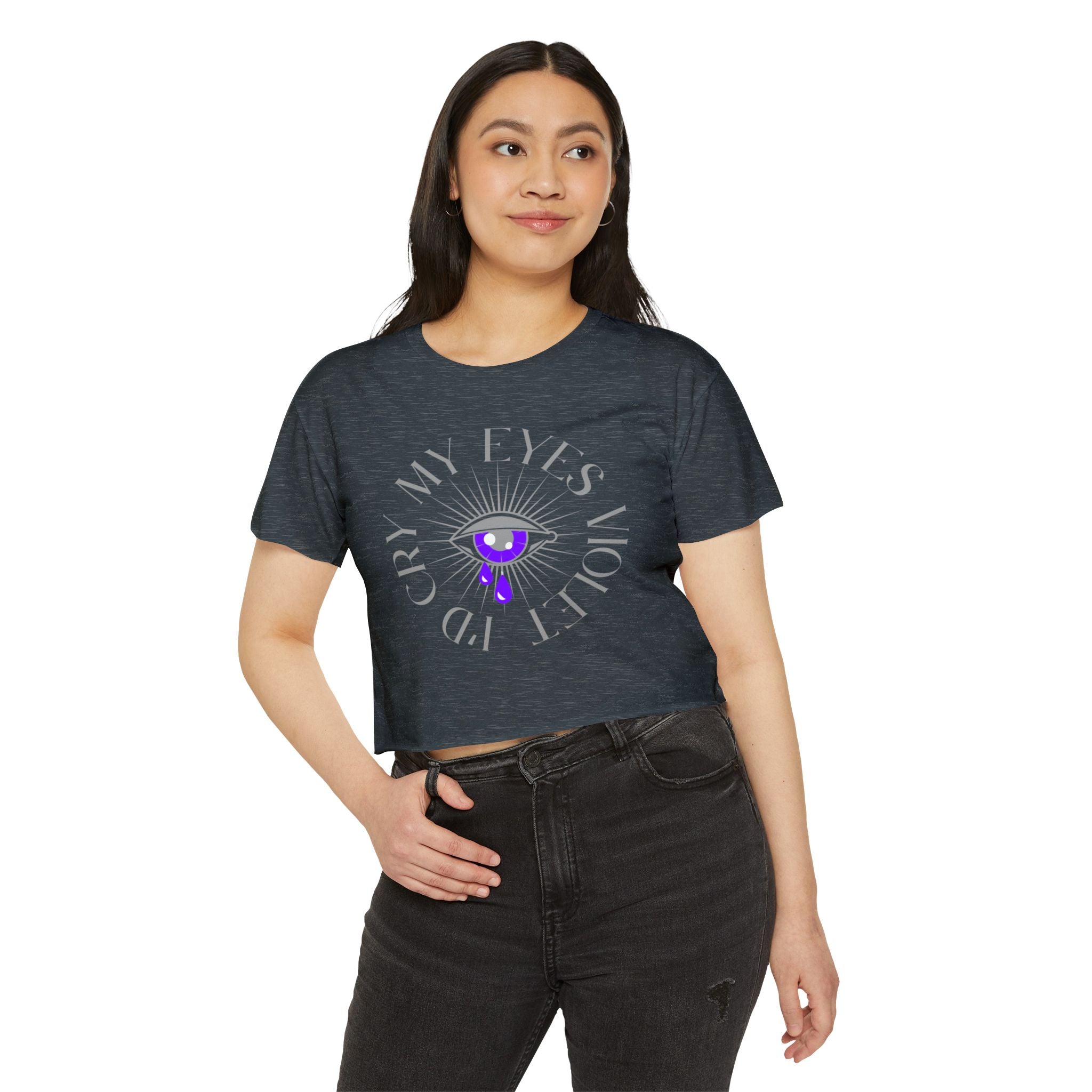 Crying Violet Tears Lyric Inspired Crop Top