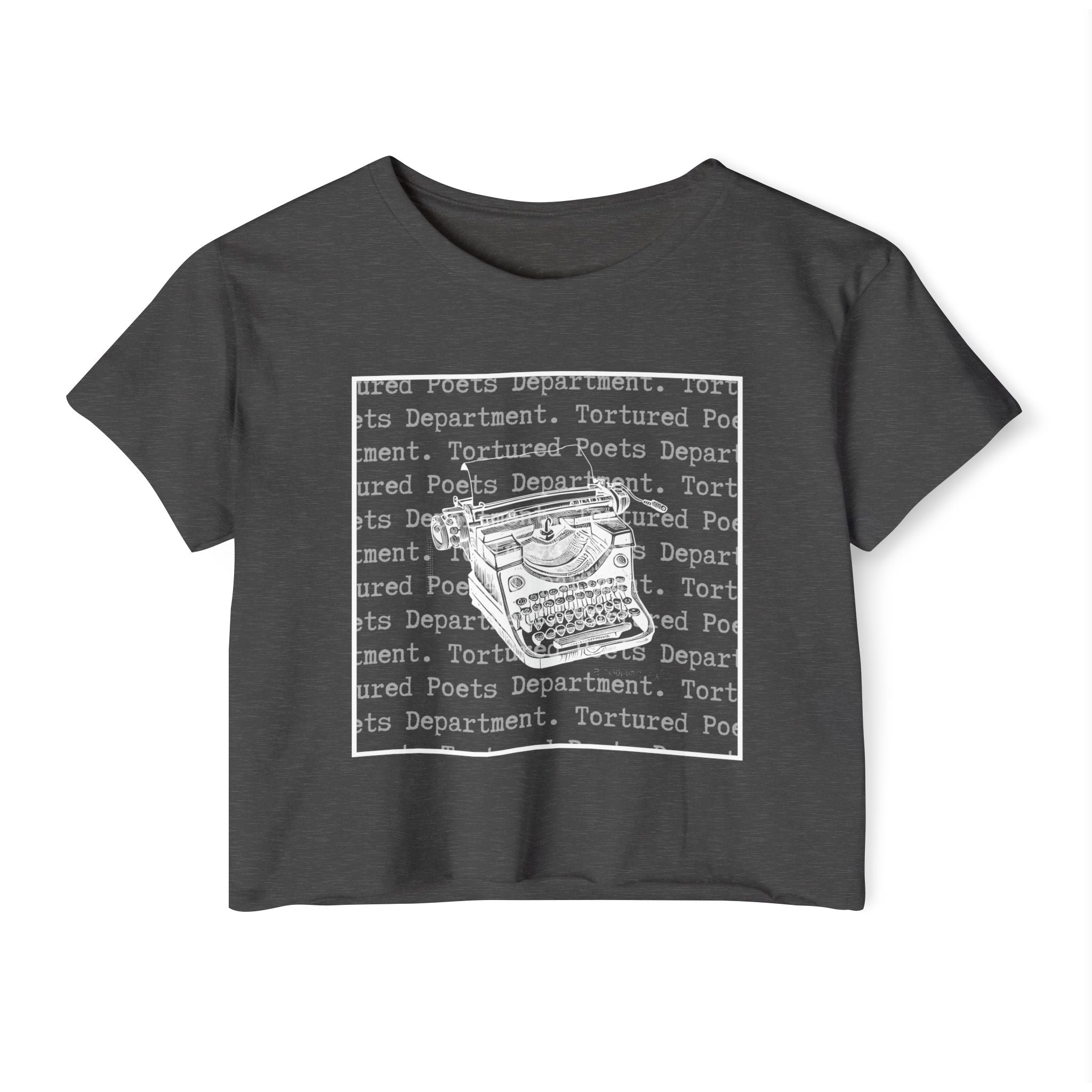 Typewriter Poetry Women's Crop Top | Empowered Feminine Fashion
