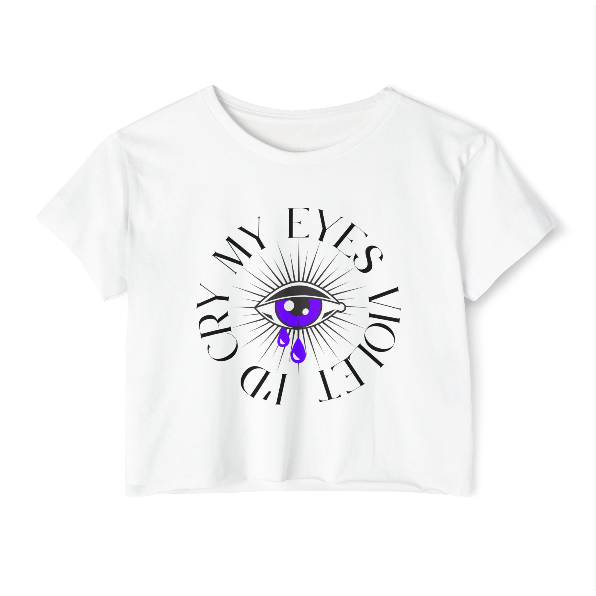 Crying Violet Tears Lyric Inspired Crop Top