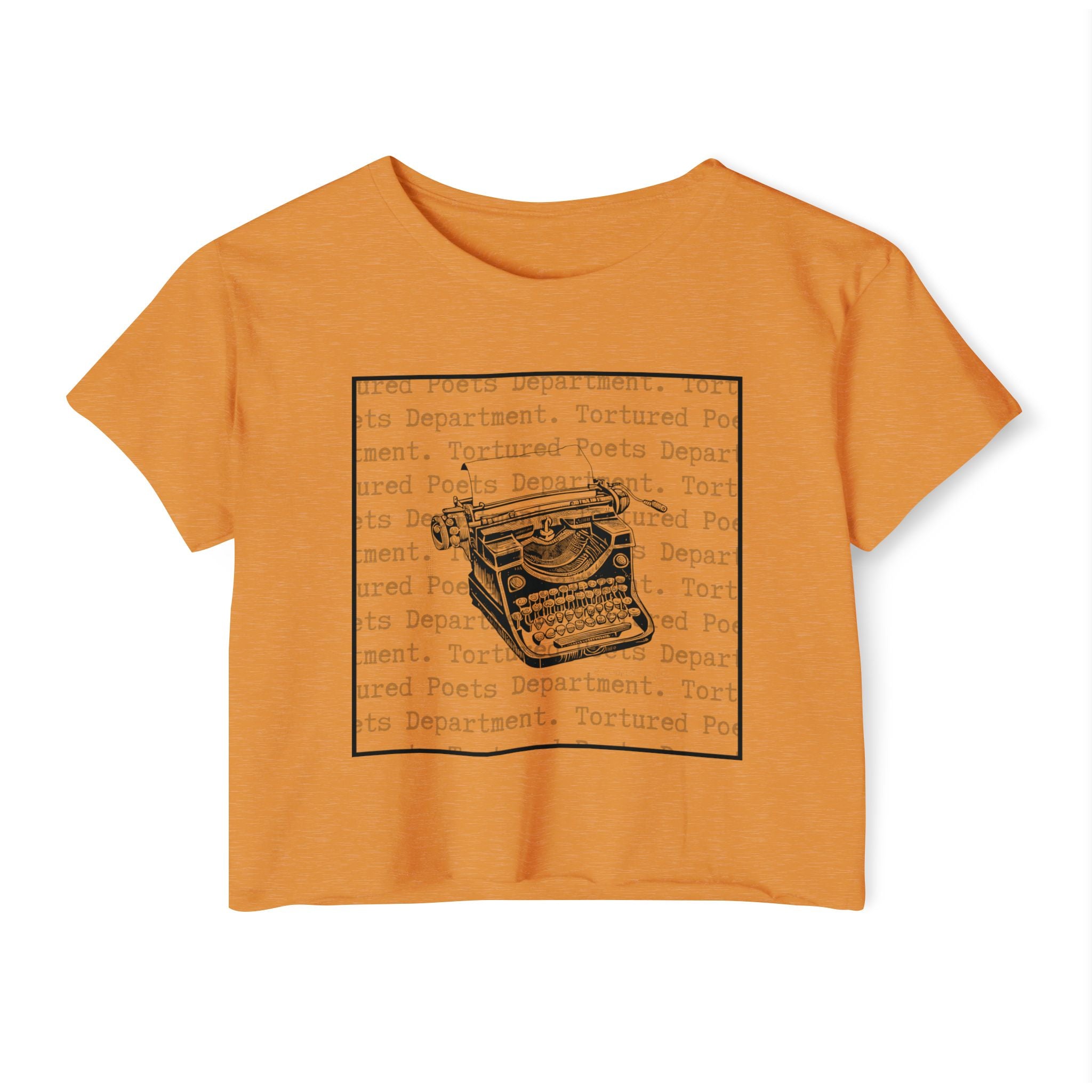 Typewriter Poetry Women's Crop Top | Empowered Feminine Fashion
