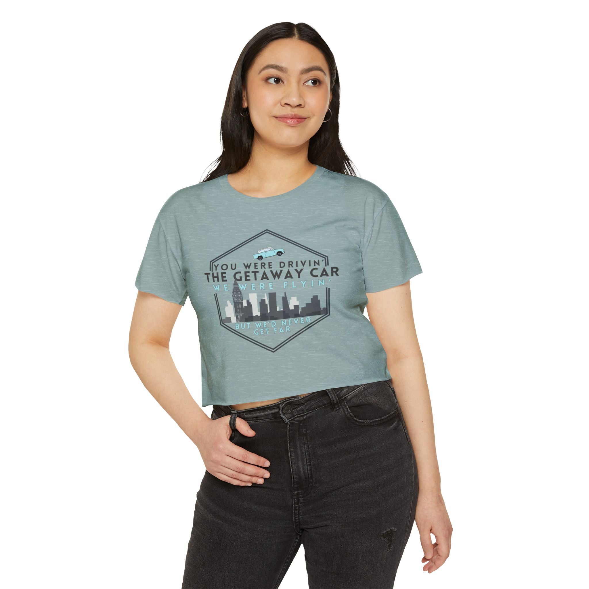 Getaway Magical Ford Anglia Car Crop Top