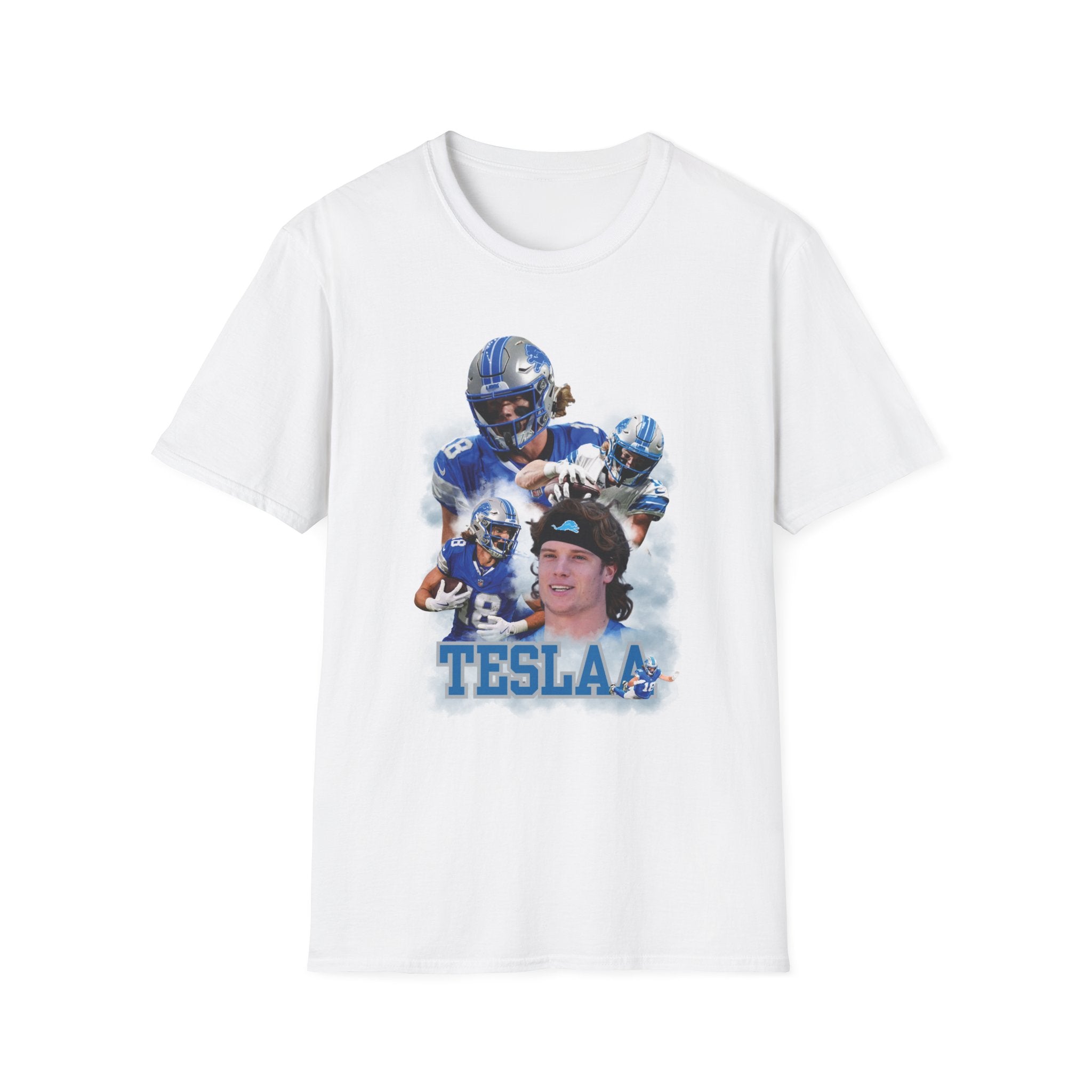 Detroit Football Game Day Receiver T-Shirt | TeSlaa Shirt for Fans