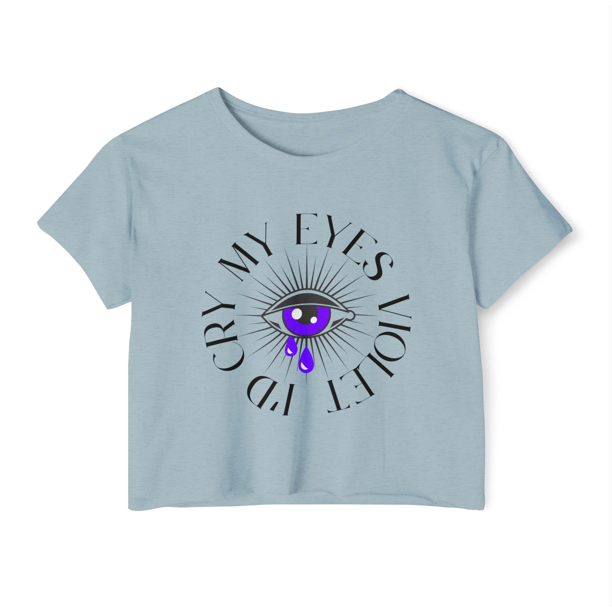 Crying Violet Tears Lyric Inspired Crop Top