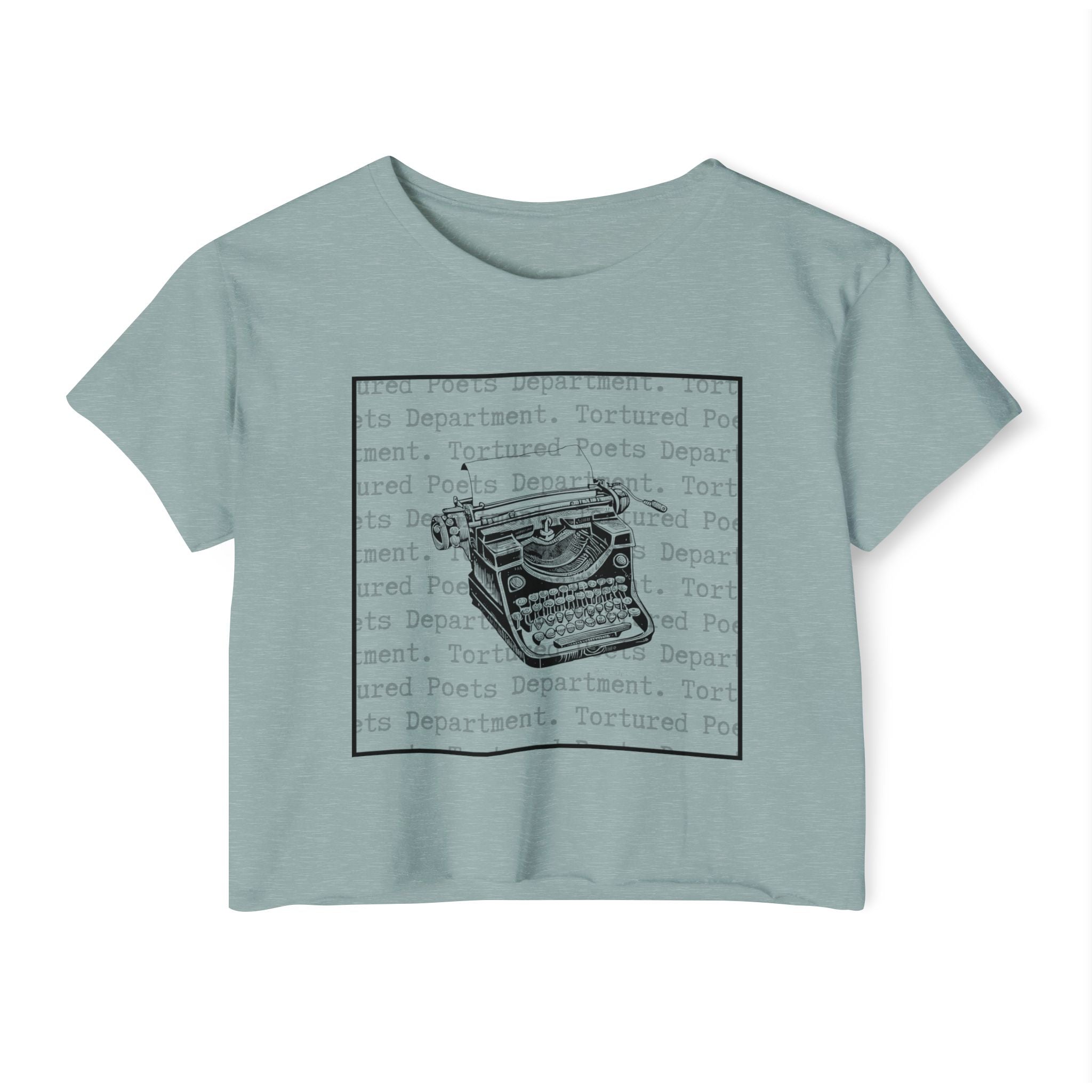 Typewriter Poetry Women's Crop Top | Empowered Feminine Fashion