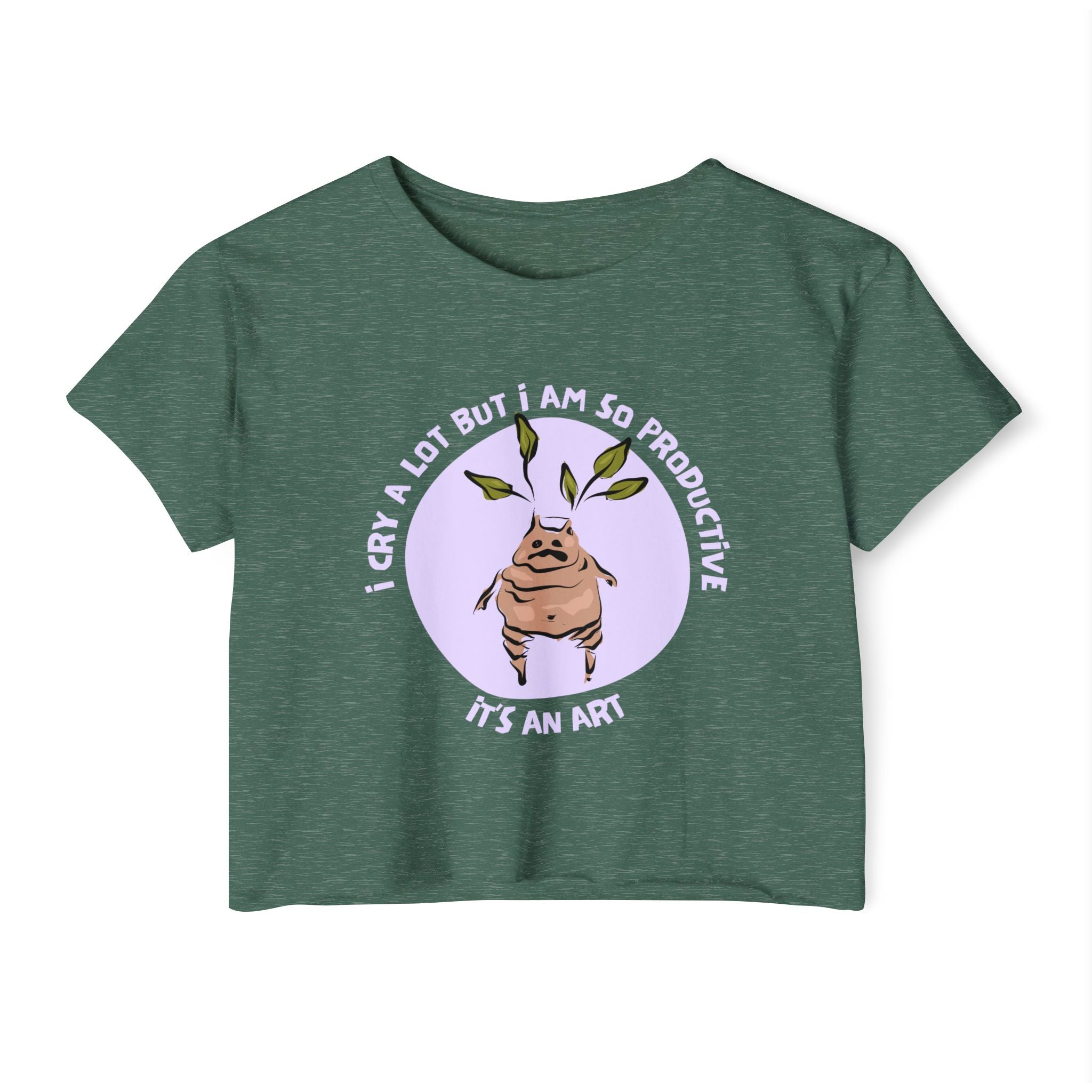 I Cry A Lot, But I Am So Productive Crop Top | Wizard-Inspired Apparel