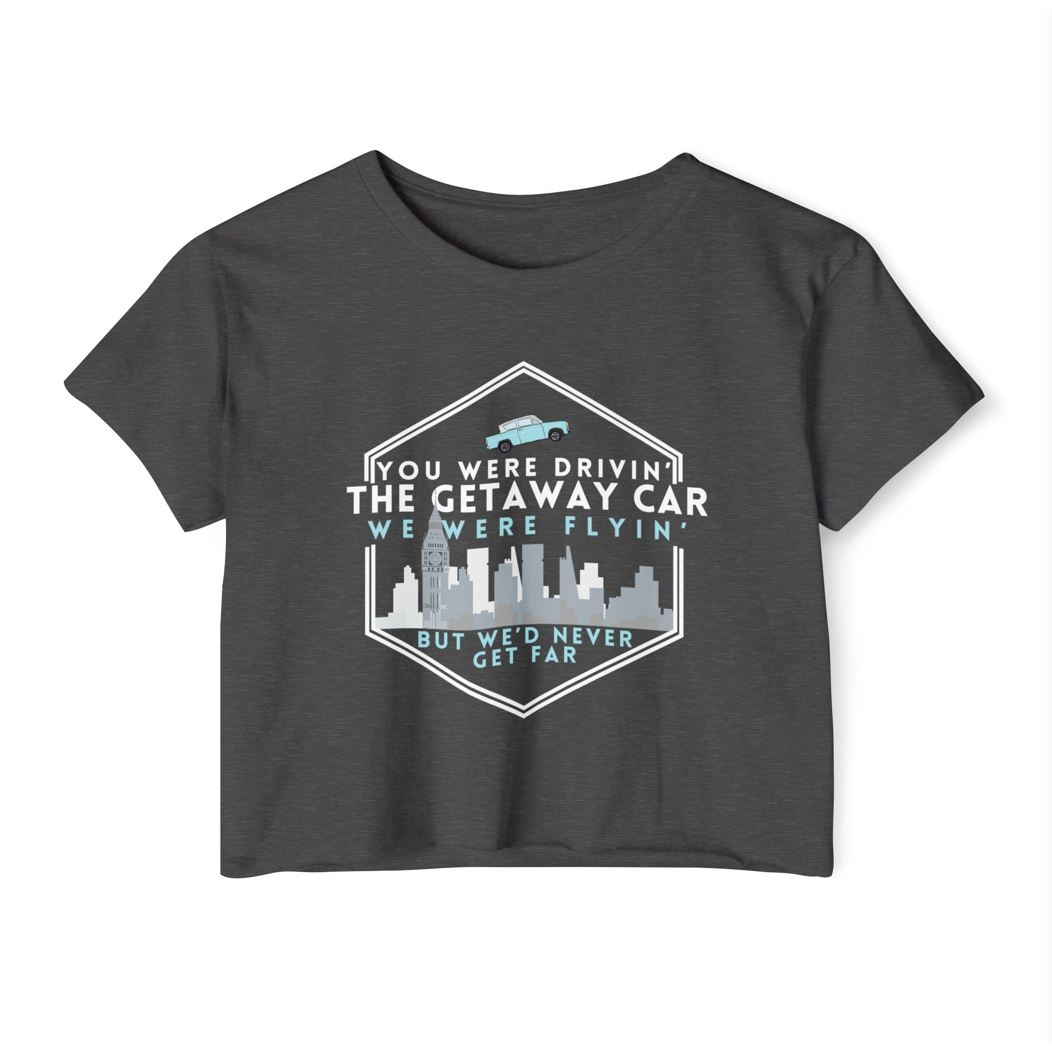 Getaway Magical Ford Anglia Car Crop Top