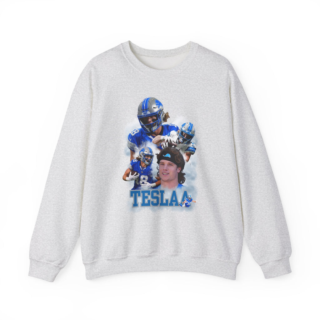 Detroit Football Game Day Receiver Sweatshirt | TeSlaa Crewneck for Fans