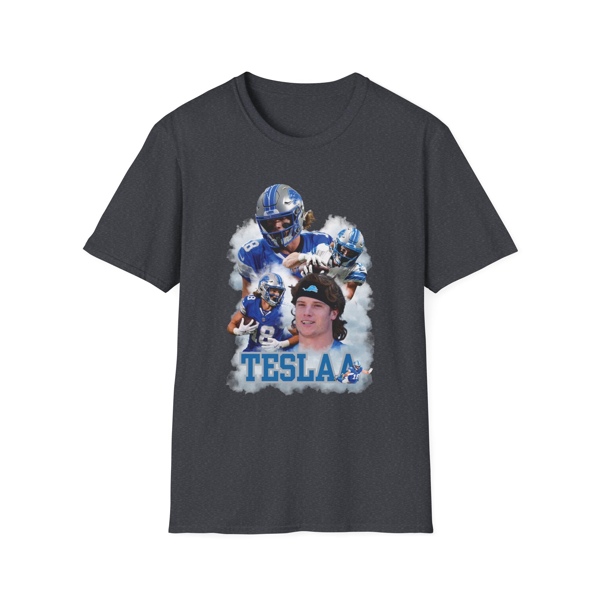 Detroit Football Game Day Receiver T-Shirt | TeSlaa Shirt for Fans