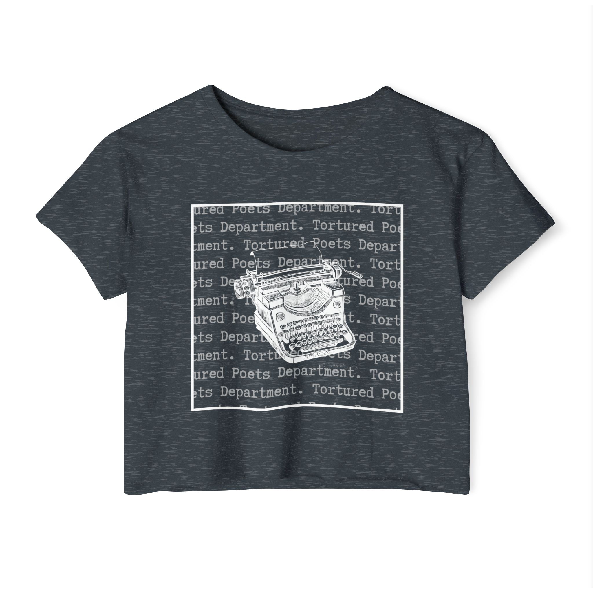 Typewriter Poetry Women's Crop Top | Empowered Feminine Fashion