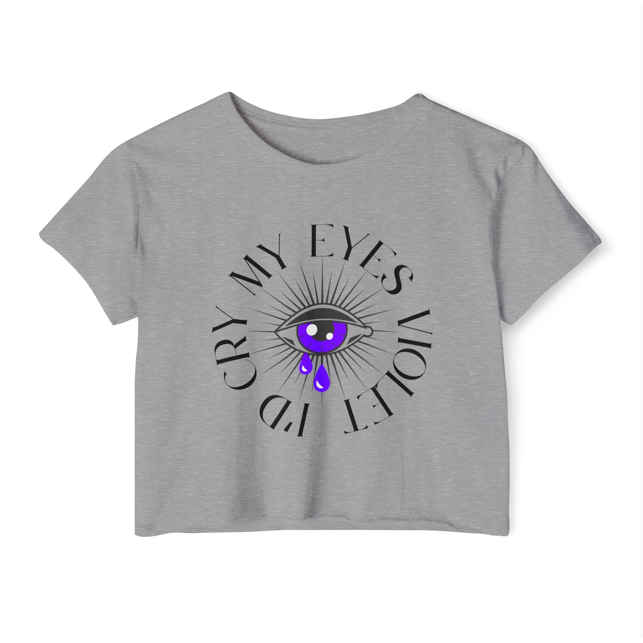 Crying Violet Tears Lyric Inspired Crop Top
