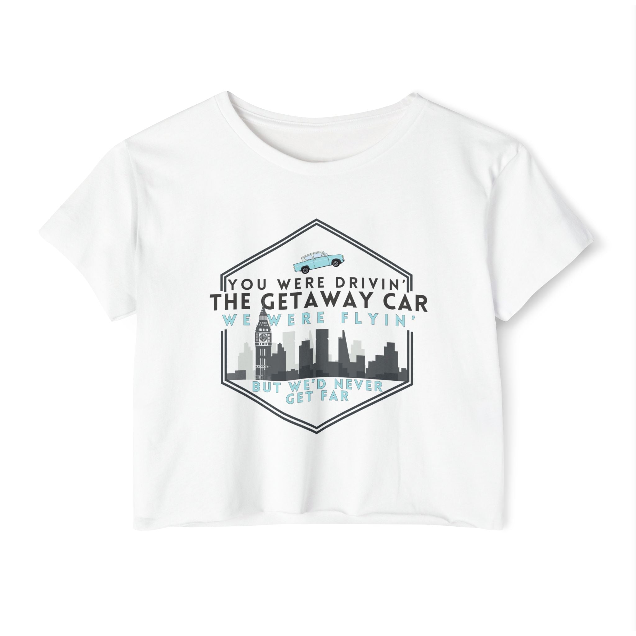 Getaway Magical Ford Anglia Car Crop Top