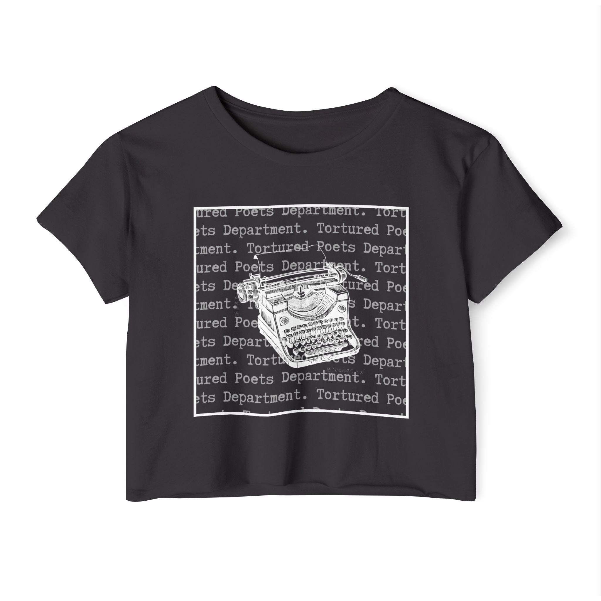 Typewriter Poetry Women's Crop Top | Empowered Feminine Fashion