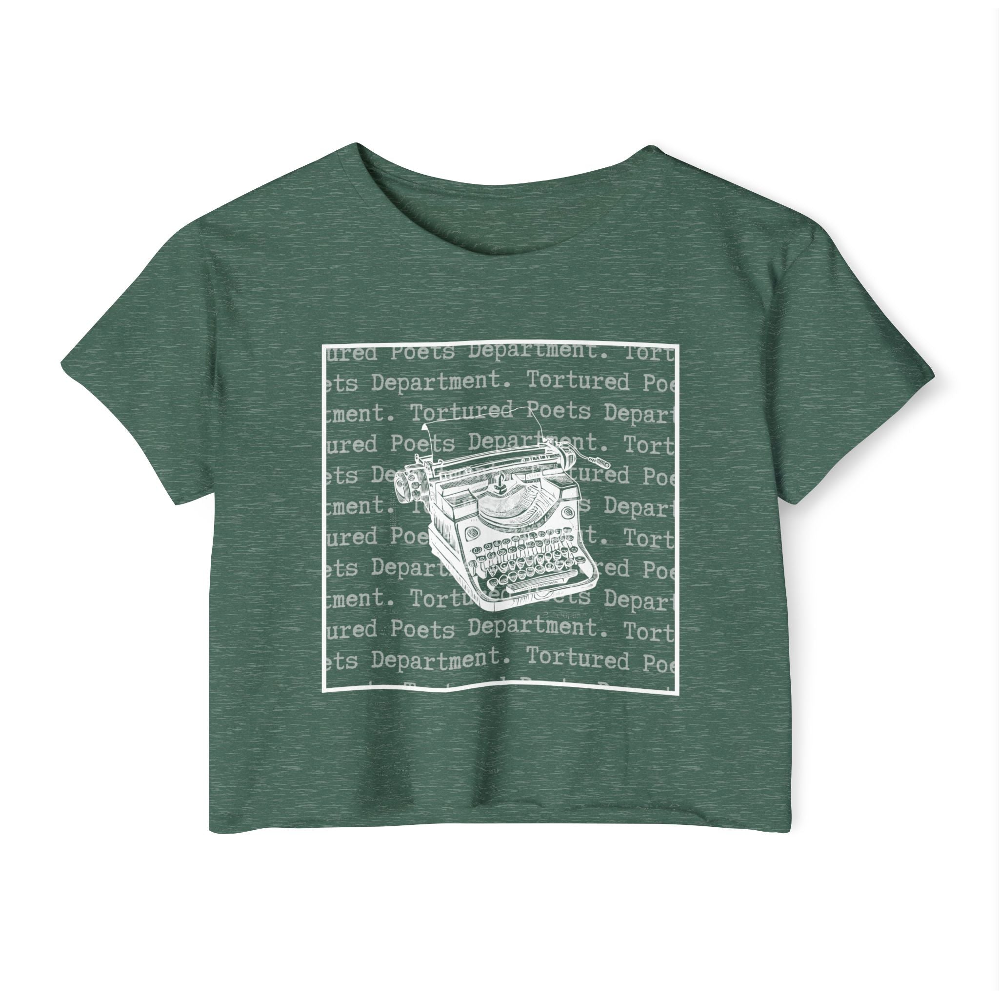 Typewriter Poetry Women's Crop Top | Empowered Feminine Fashion