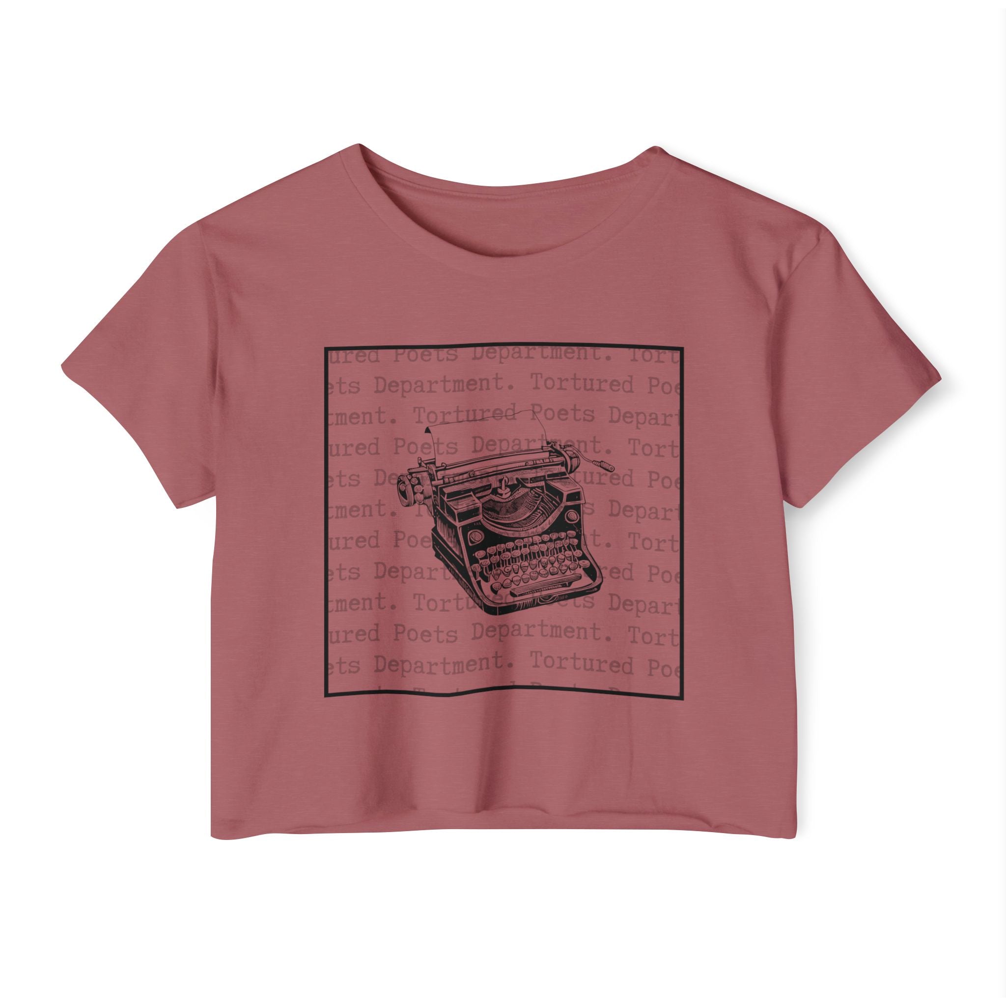 Typewriter Poetry Women's Crop Top | Empowered Feminine Fashion