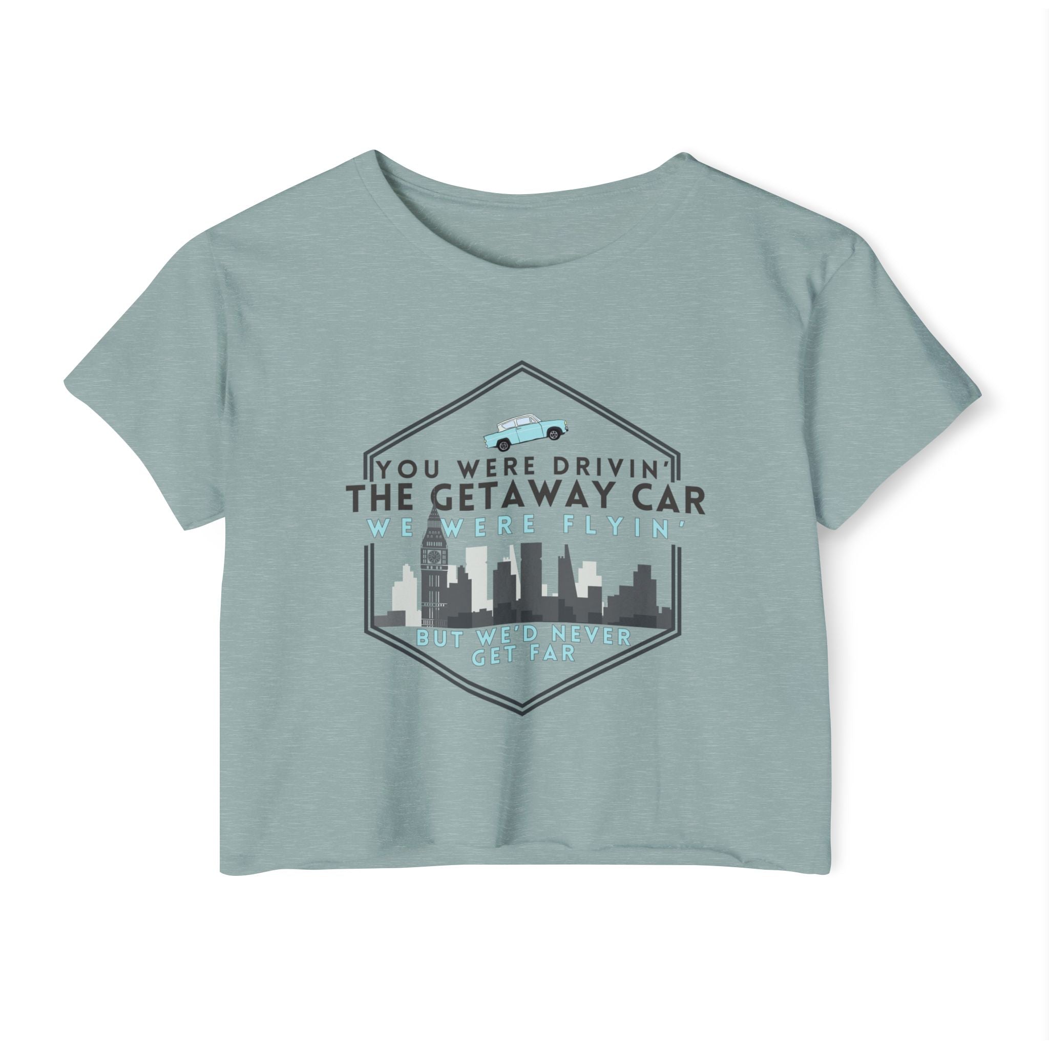 Getaway Magical Ford Anglia Car Crop Top