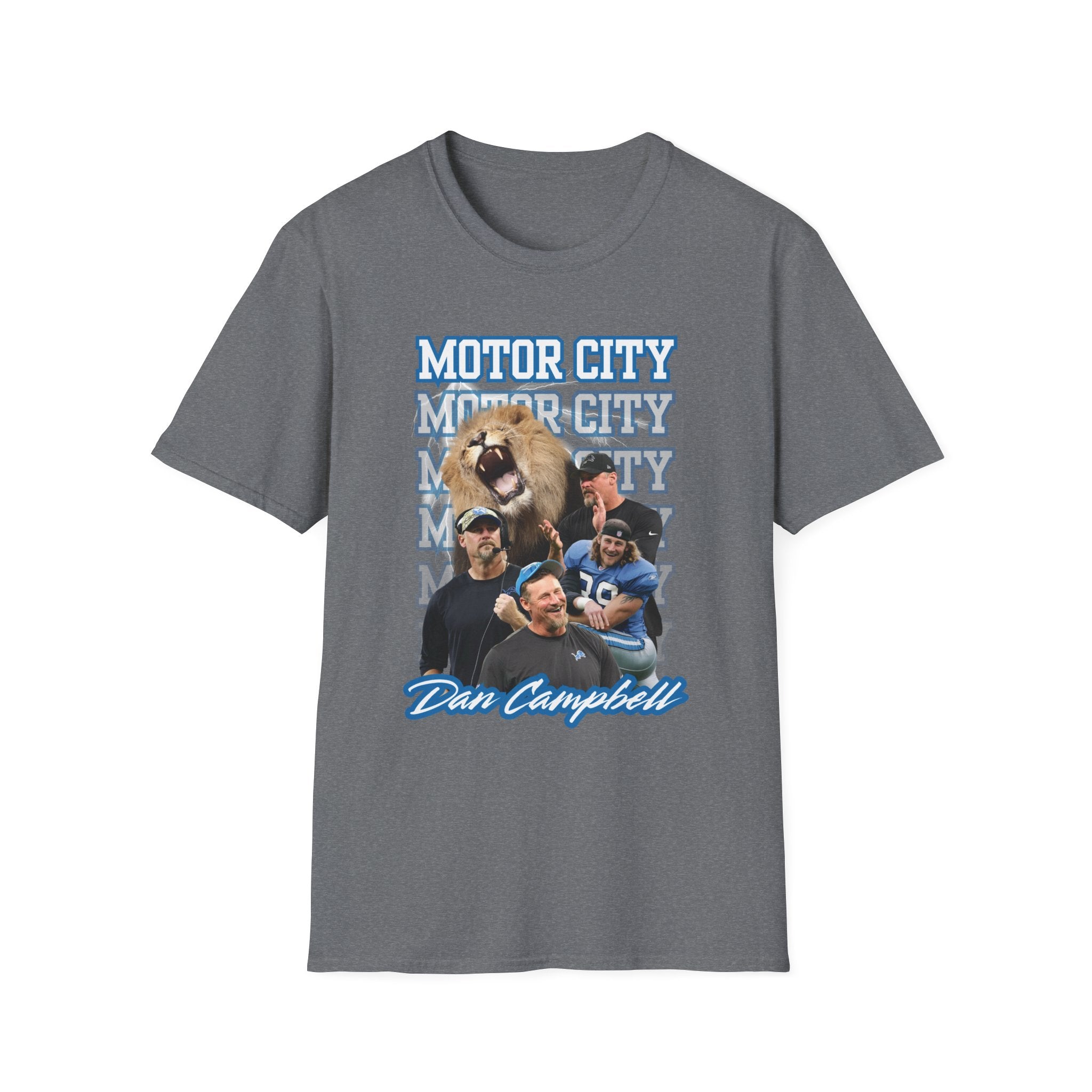 Detroit Football Coach Energy T-Shirt | Motor City Campbell Game Day T-Shirt