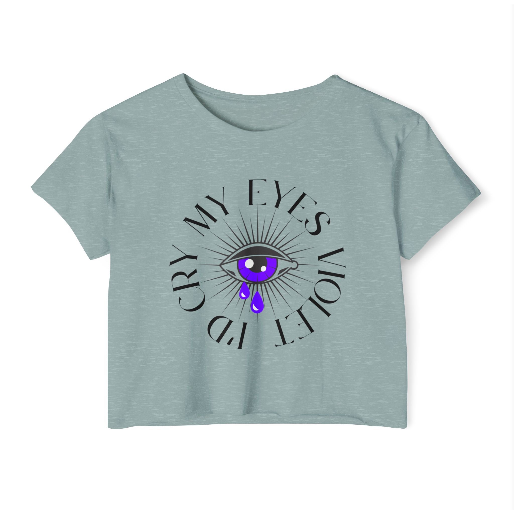 Crying Violet Tears Lyric Inspired Crop Top