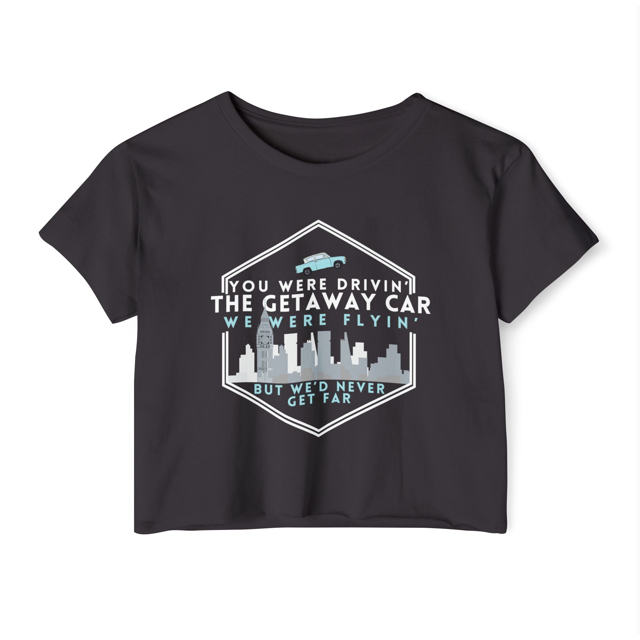 Getaway Magical Ford Anglia Car Crop Top