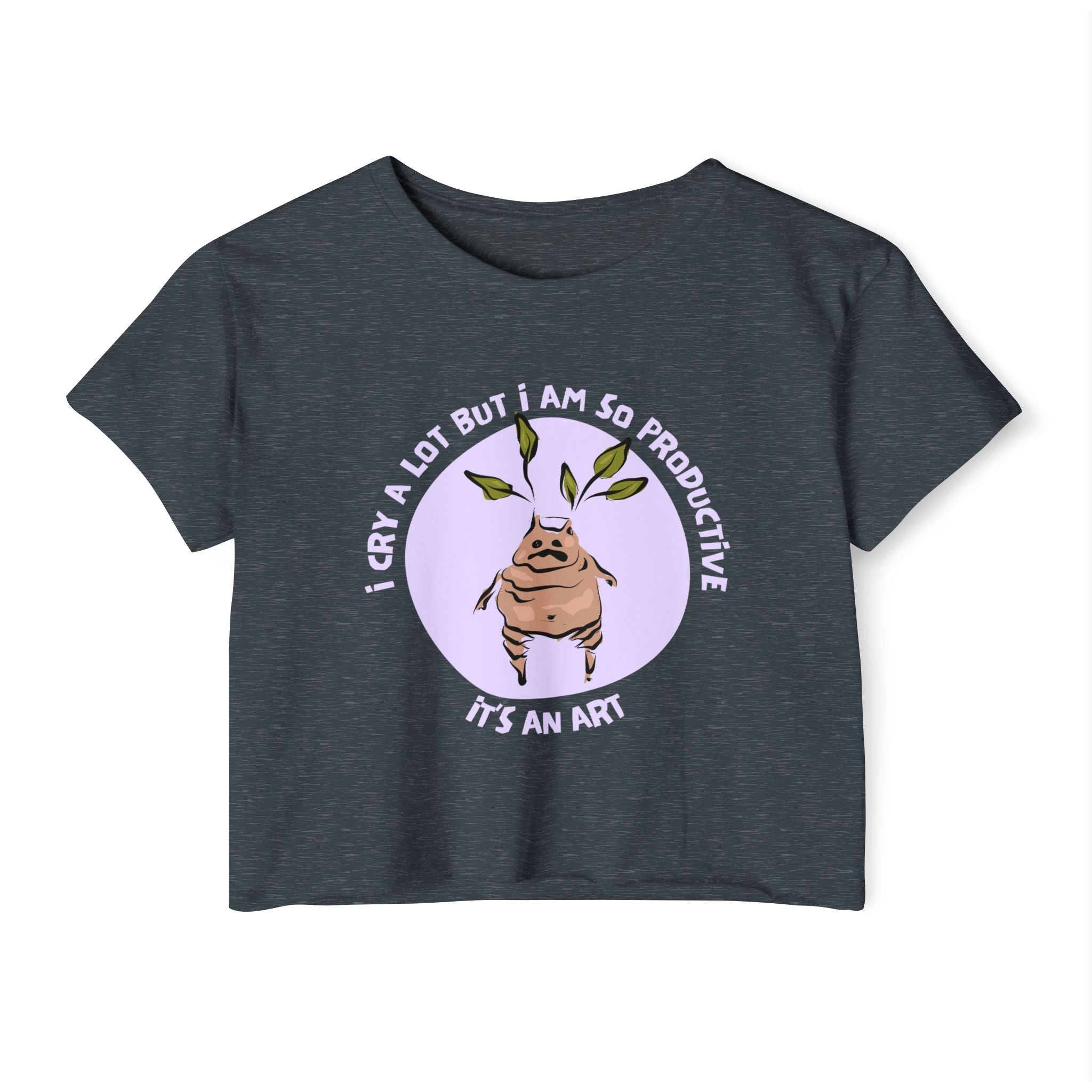 I Cry A Lot, But I Am So Productive Crop Top | Wizard-Inspired Apparel