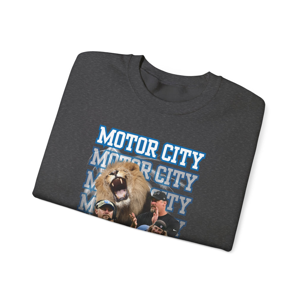 Detroit Football Coach Energy Crewneck Sweatshirt | Motor City Campbell Game Day Crewneck