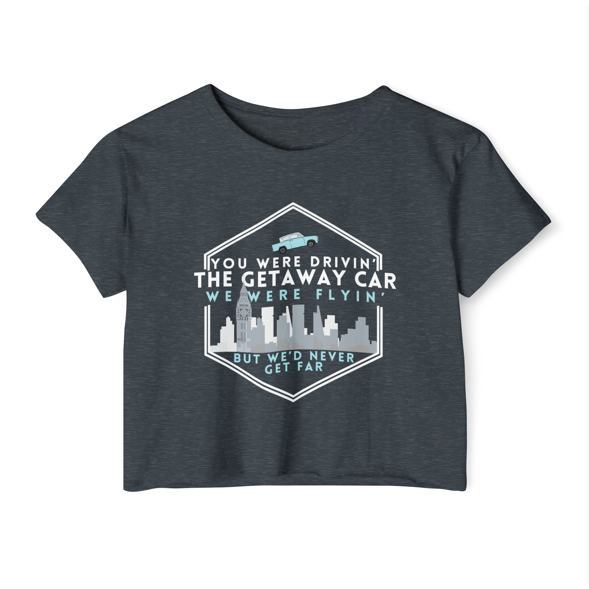Getaway Magical Ford Anglia Car Crop Top