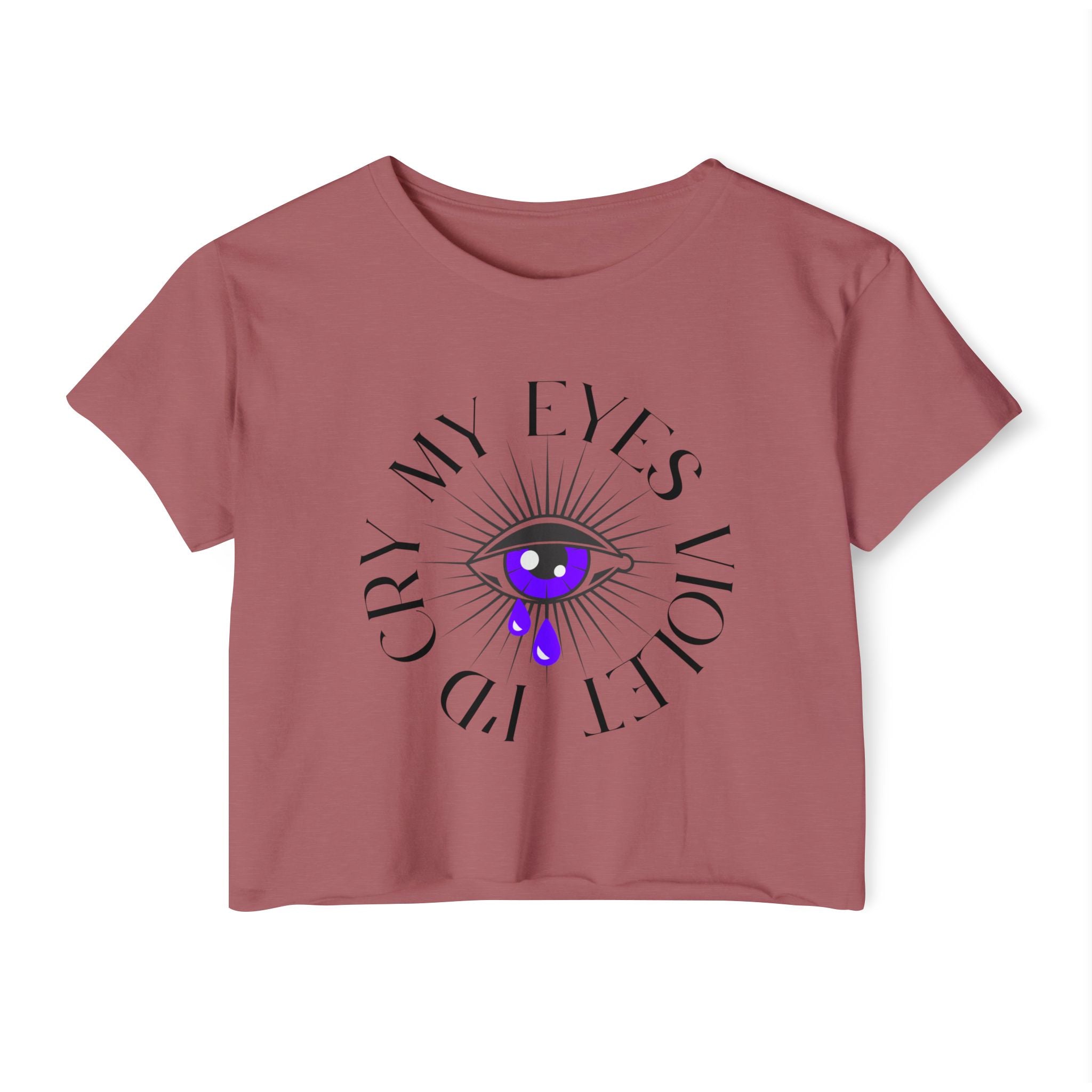 Crying Violet Tears Lyric Inspired Crop Top