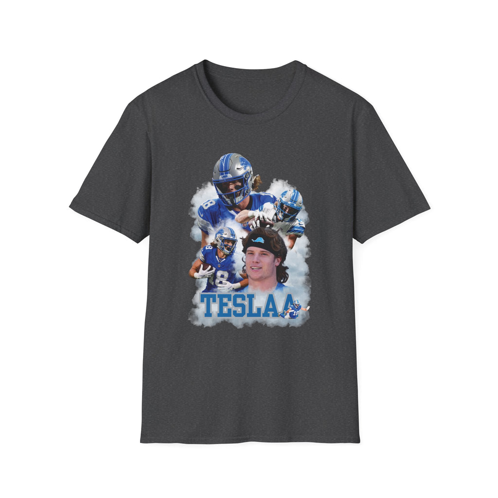 Detroit Football Game Day Receiver T-Shirt | TeSlaa Shirt for Fans