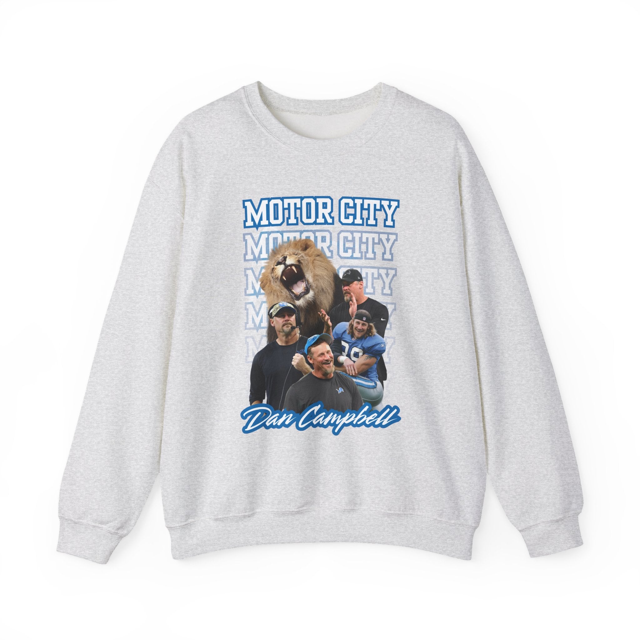 Detroit Football Coach Energy Crewneck Sweatshirt | Motor City Campbell Game Day Crewneck