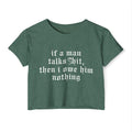 Owe Him Nothing Crop Top | Empowered Feminine Fashion