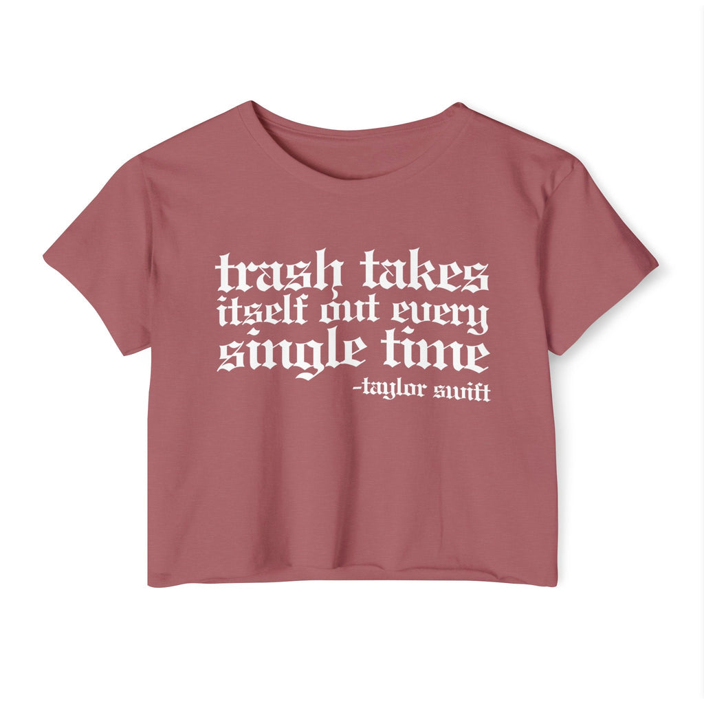 Trash Takes Itself Out Crop Top | Empowered Feminine Fashion